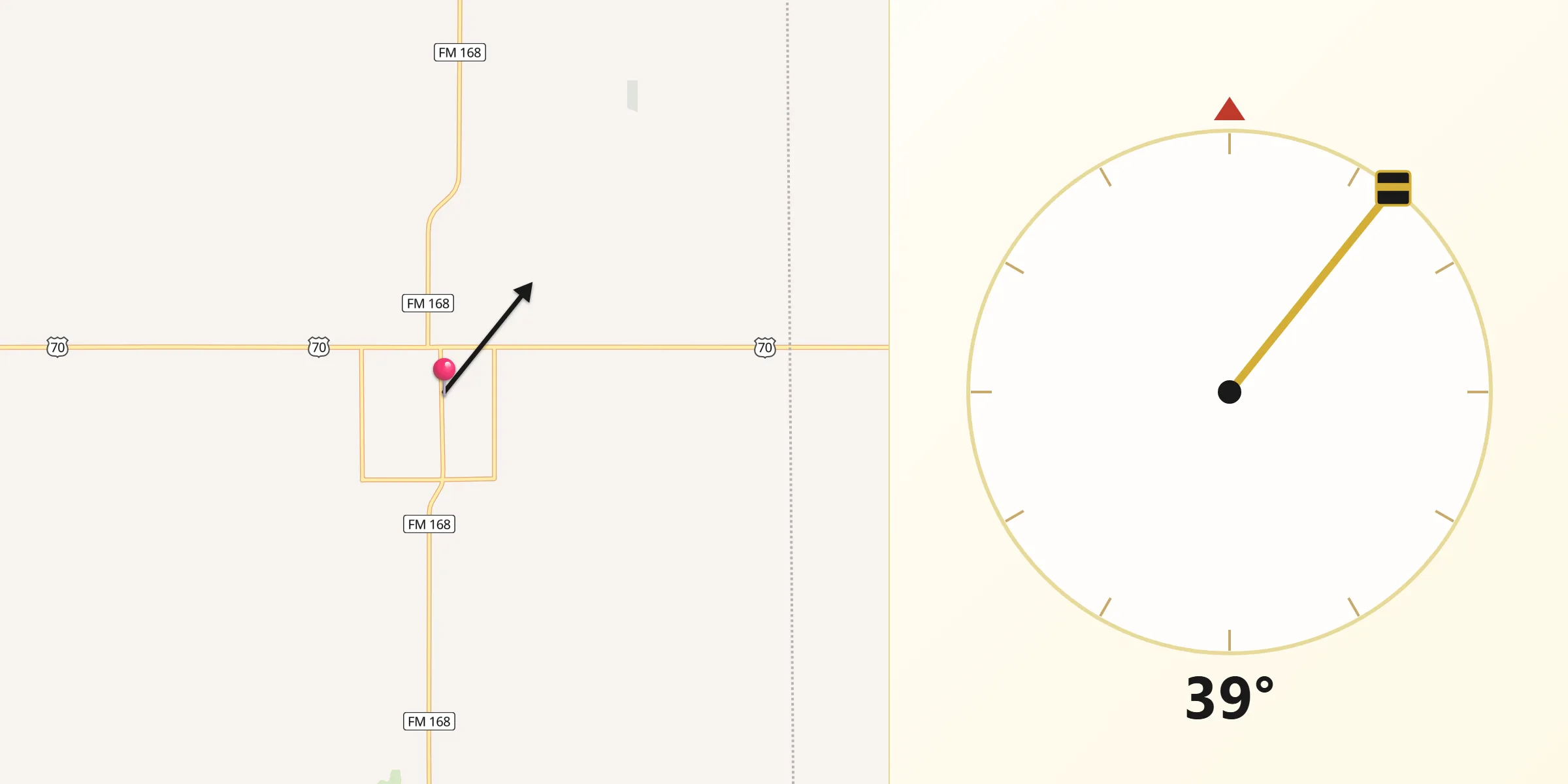 Qibla Direction from Olton