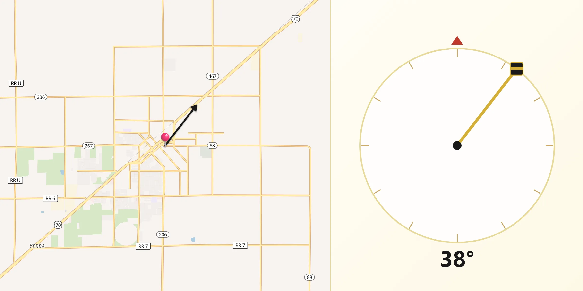Qibla Direction from Portales