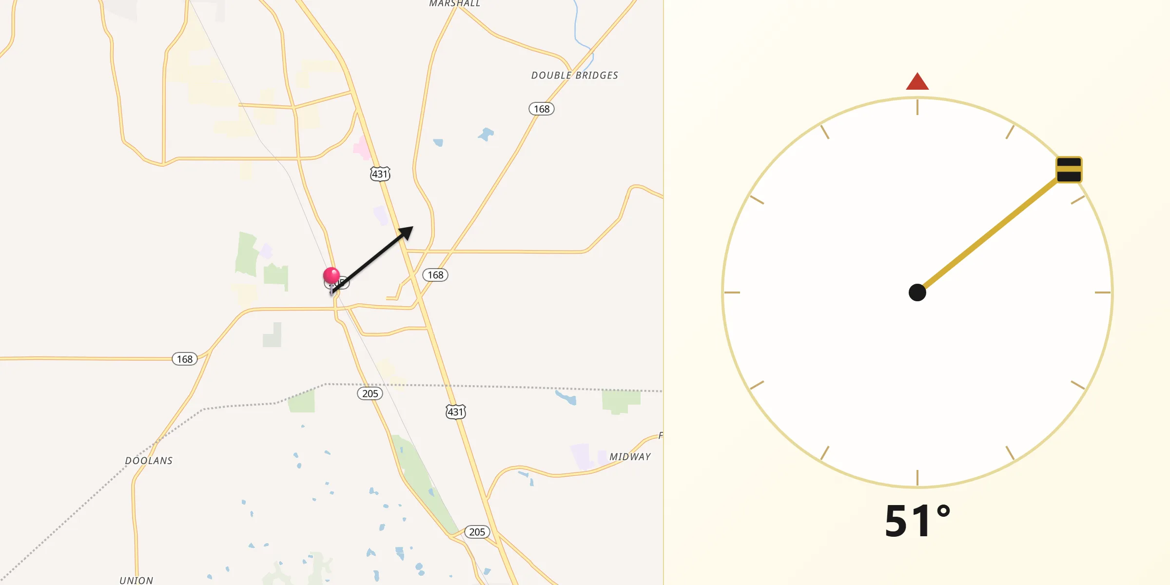 Qibla Direction from Boaz