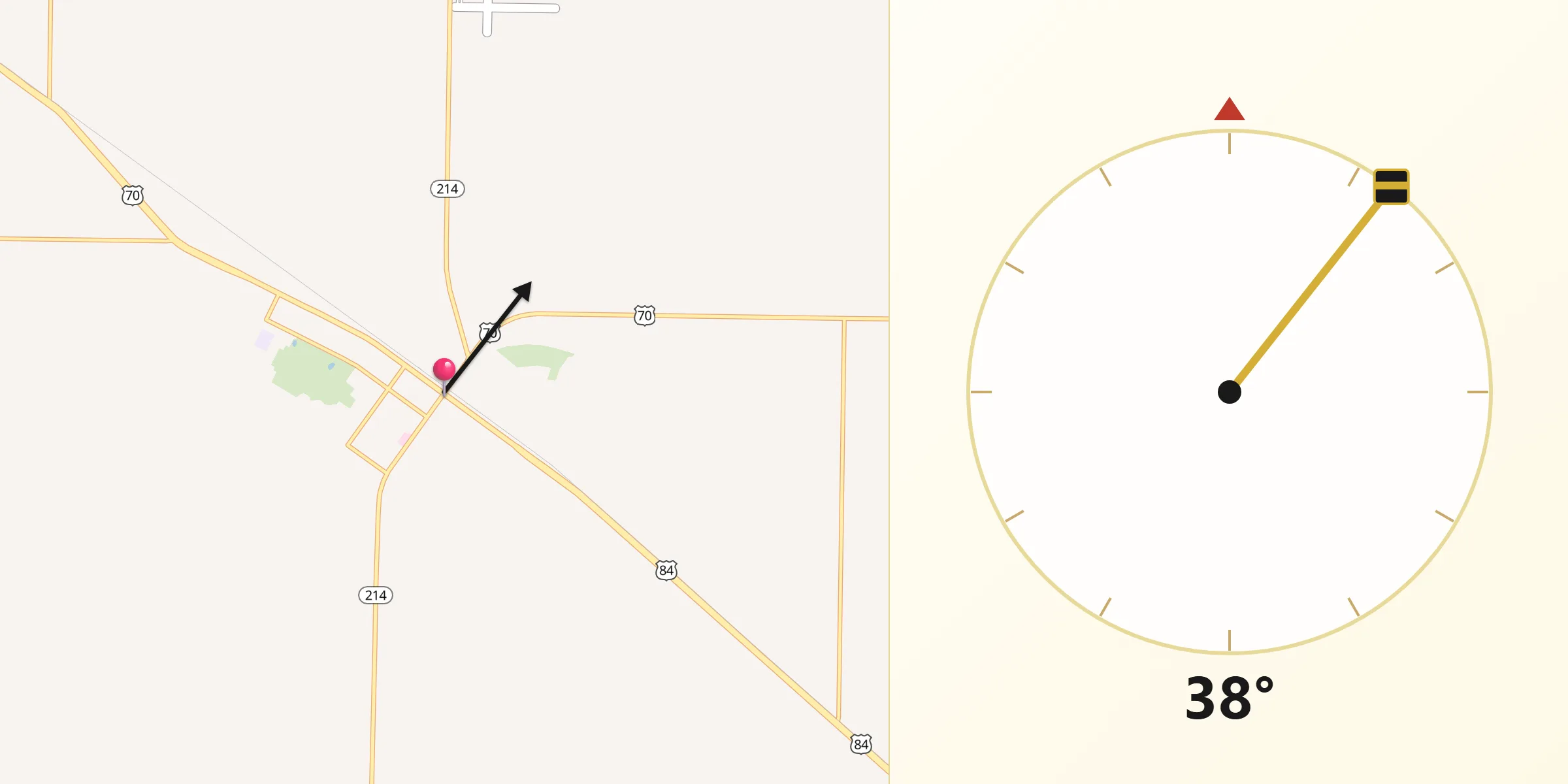 Qibla Direction from Muleshoe