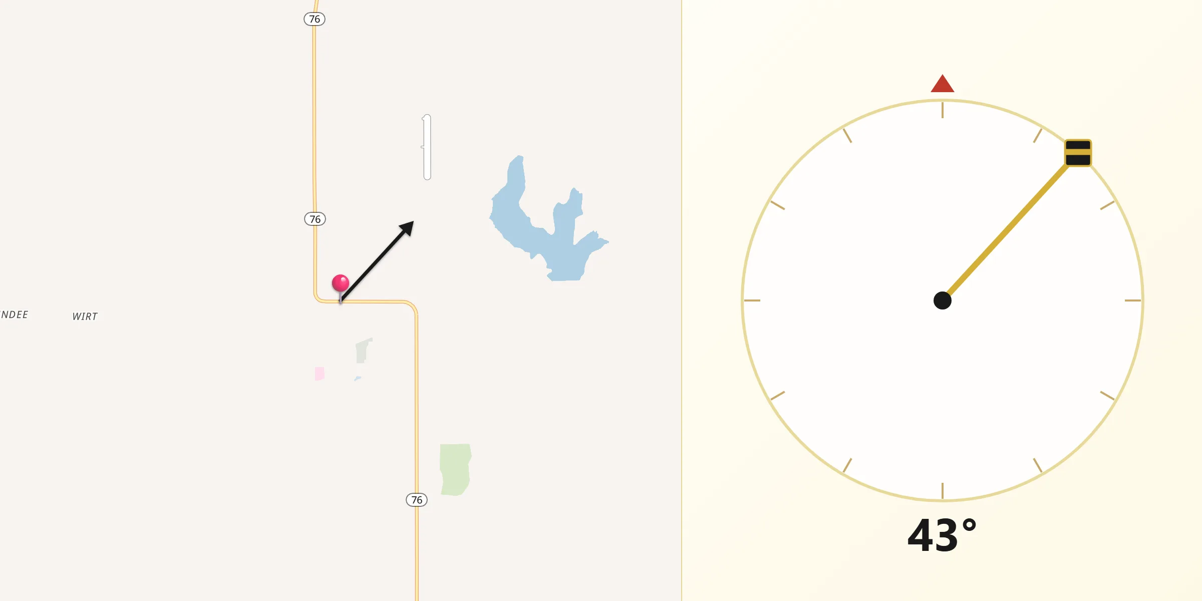 Qibla Direction from Healdton