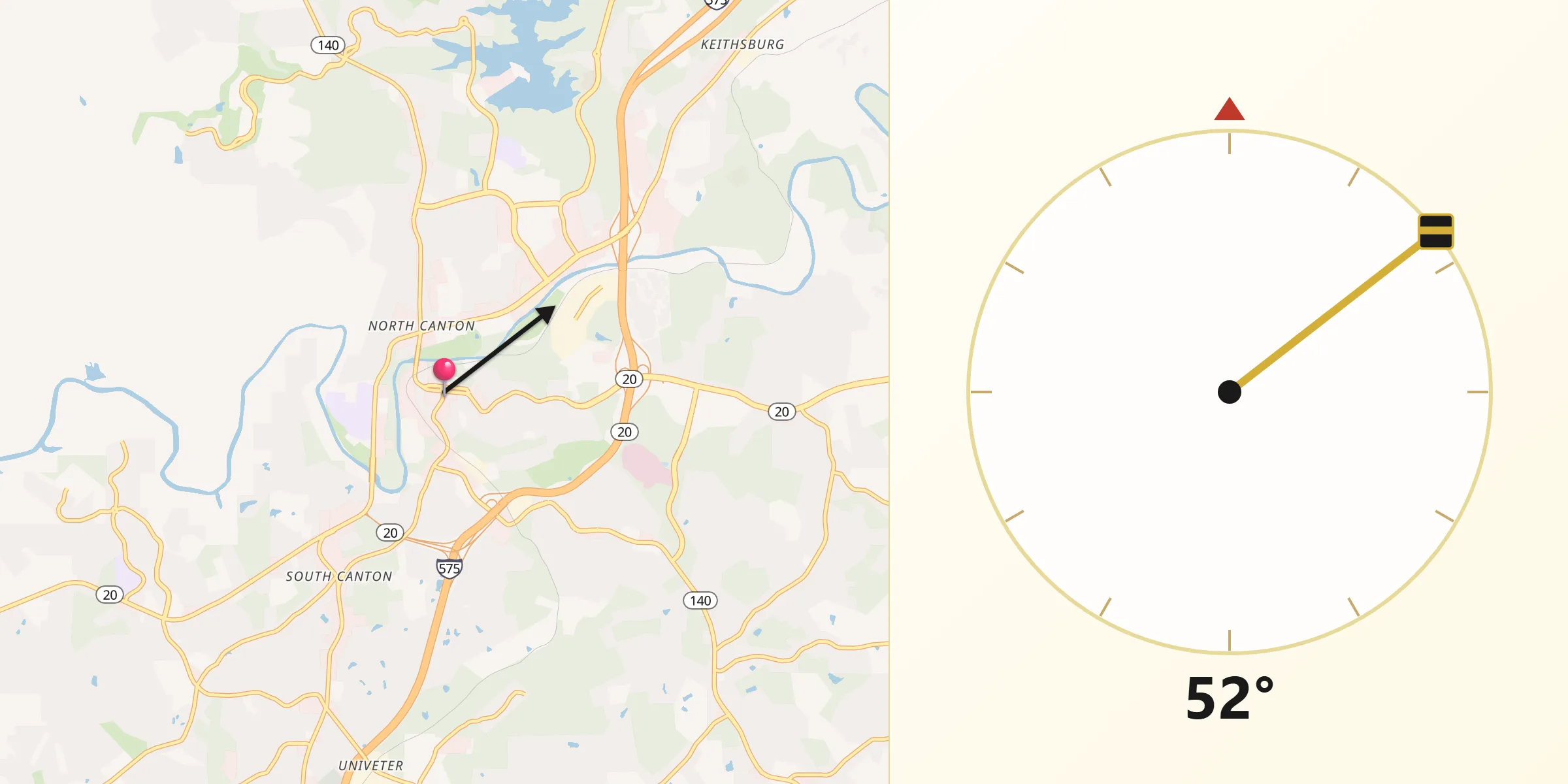 Qibla Direction from Canton