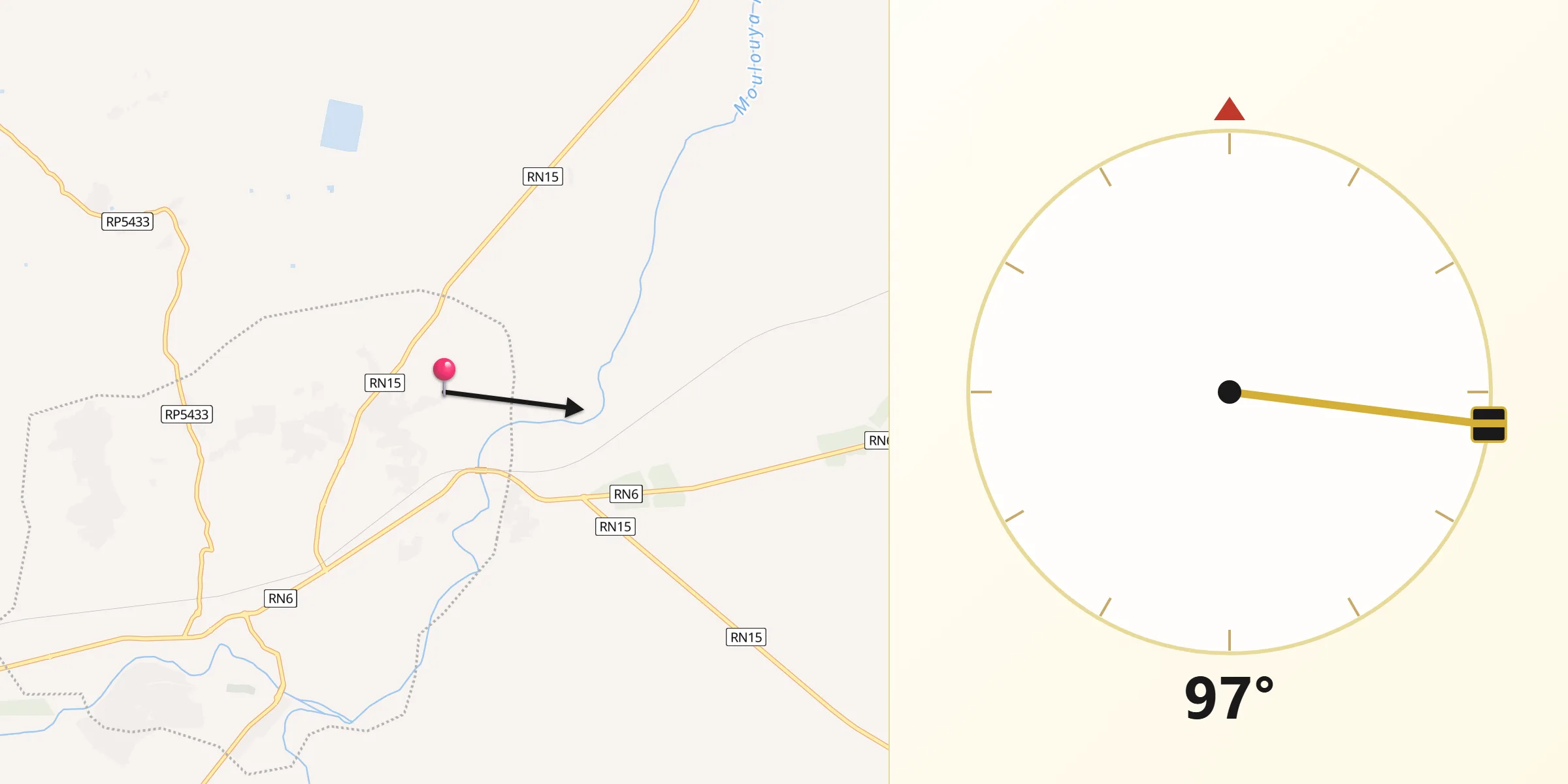اتجاه القبلة من جرسيف