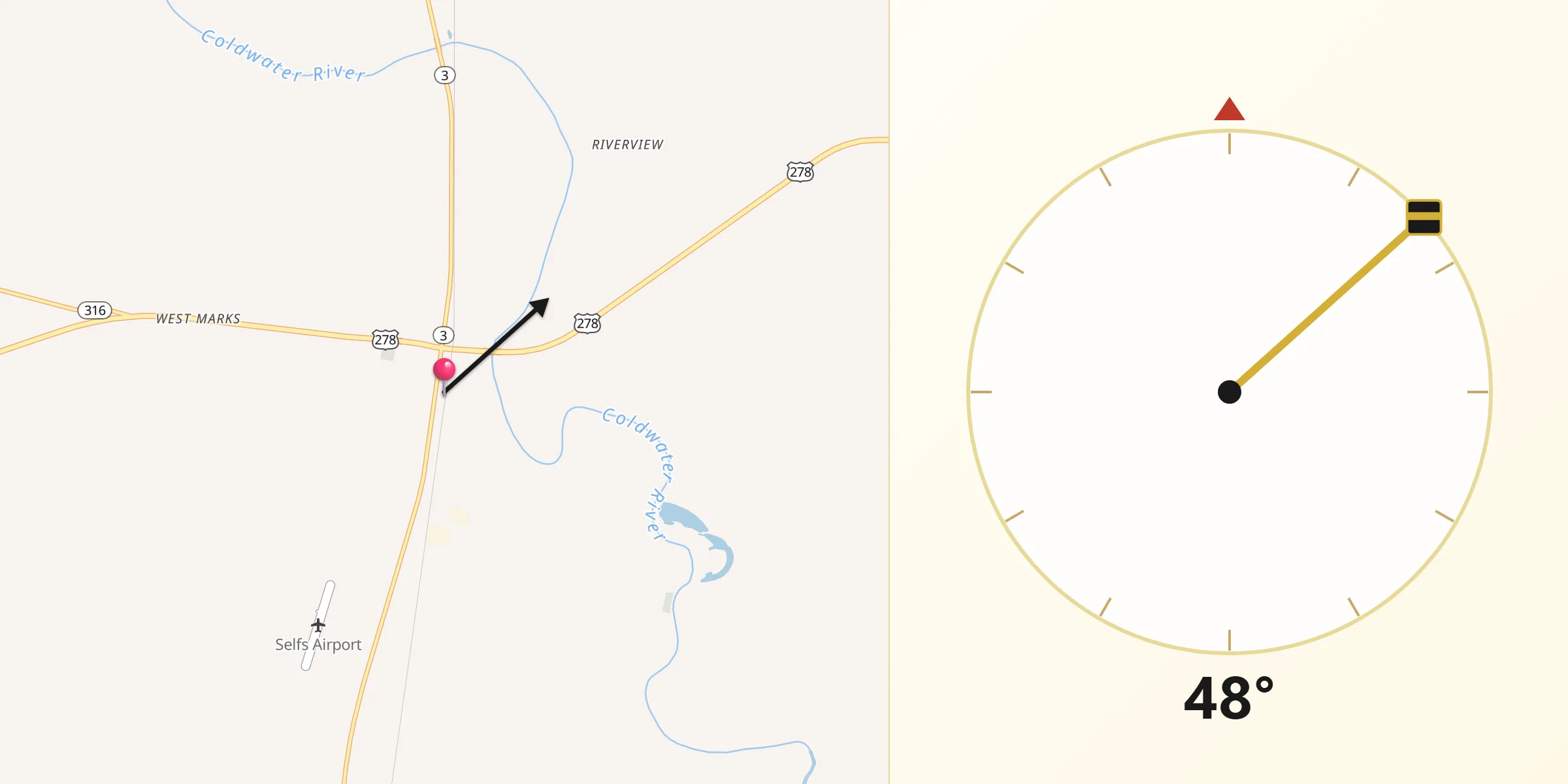 Qibla Direction from Marks