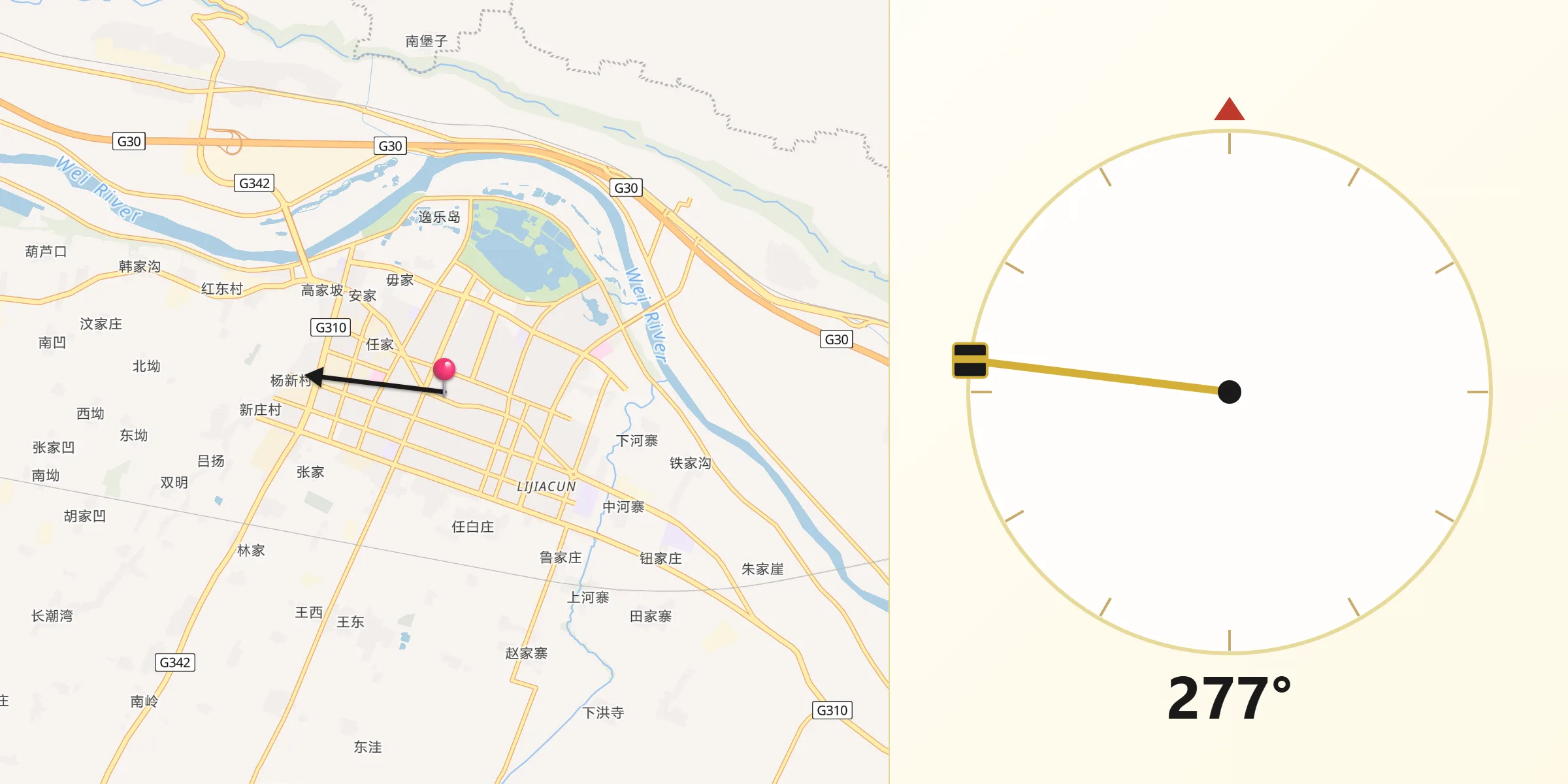 从首善街道朝向麦加的方向