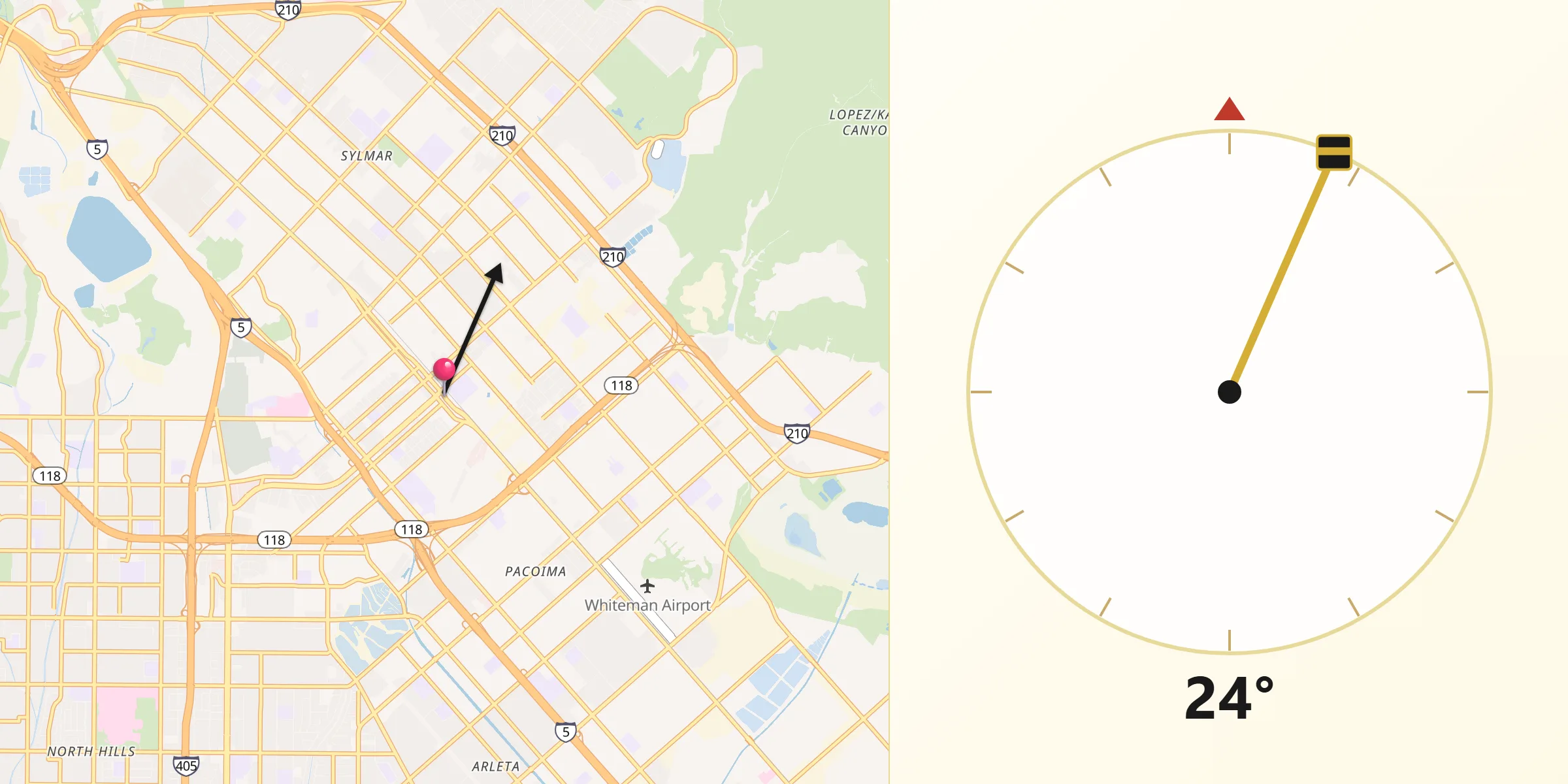Qibla Direction from San Fernando