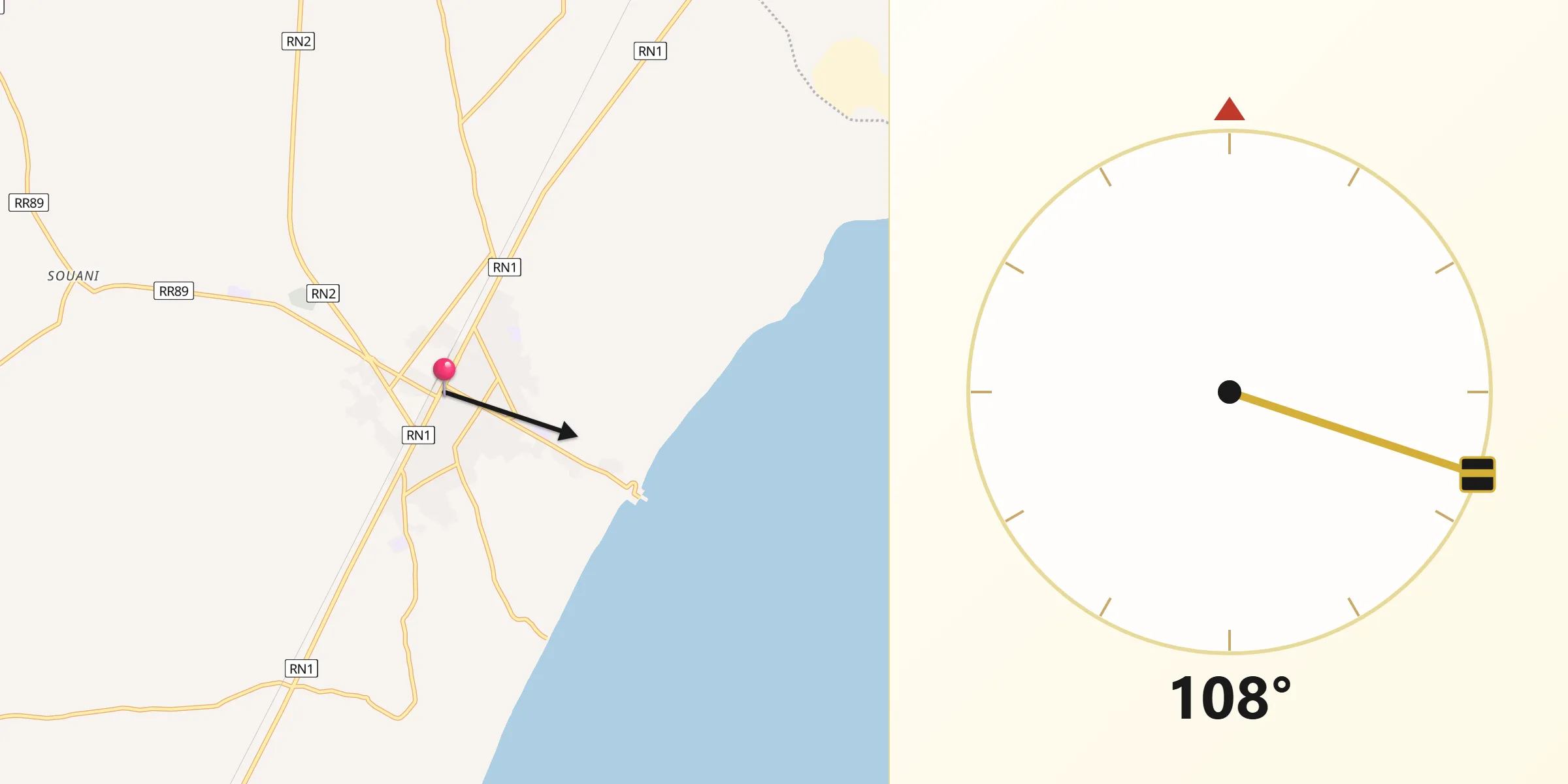 اتجاه القبلة من الصخيرة