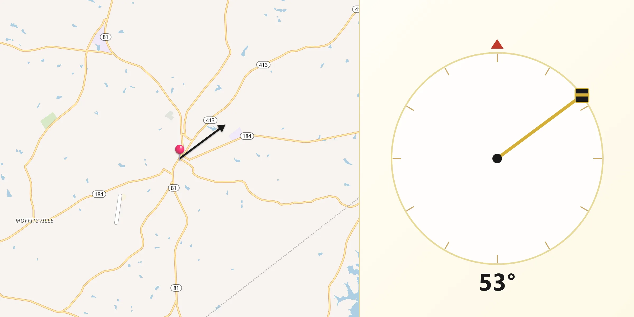 Qibla Direction from Iva