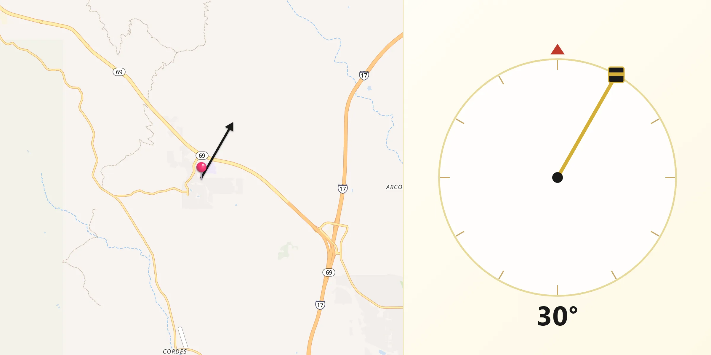 Qibla Direction from Spring Valley