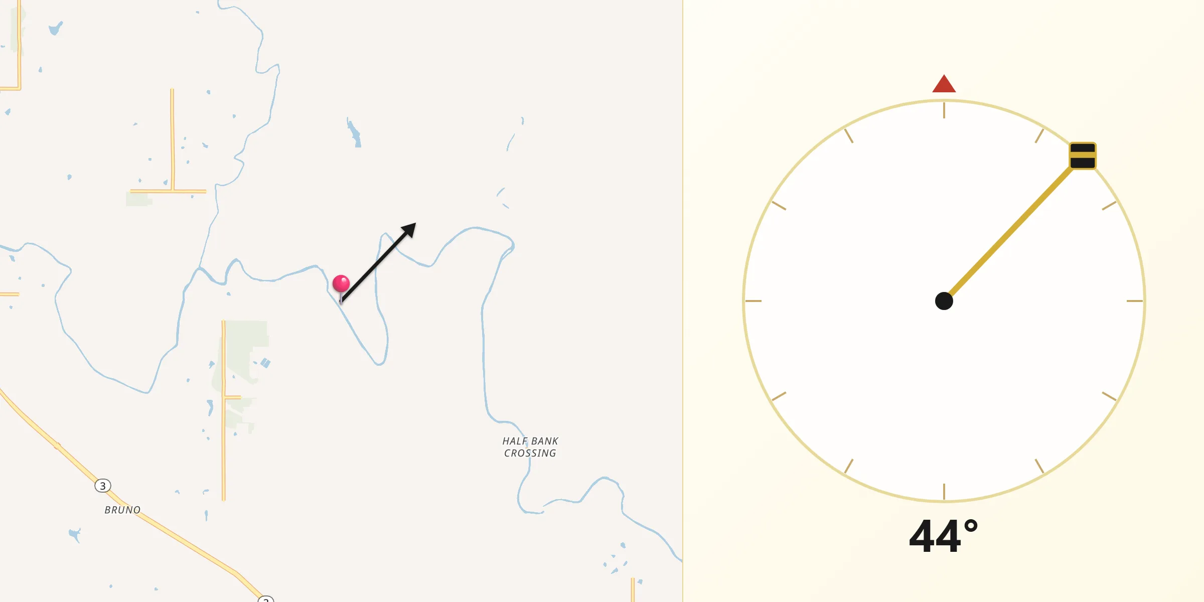 Qibla Direction from Atoka County