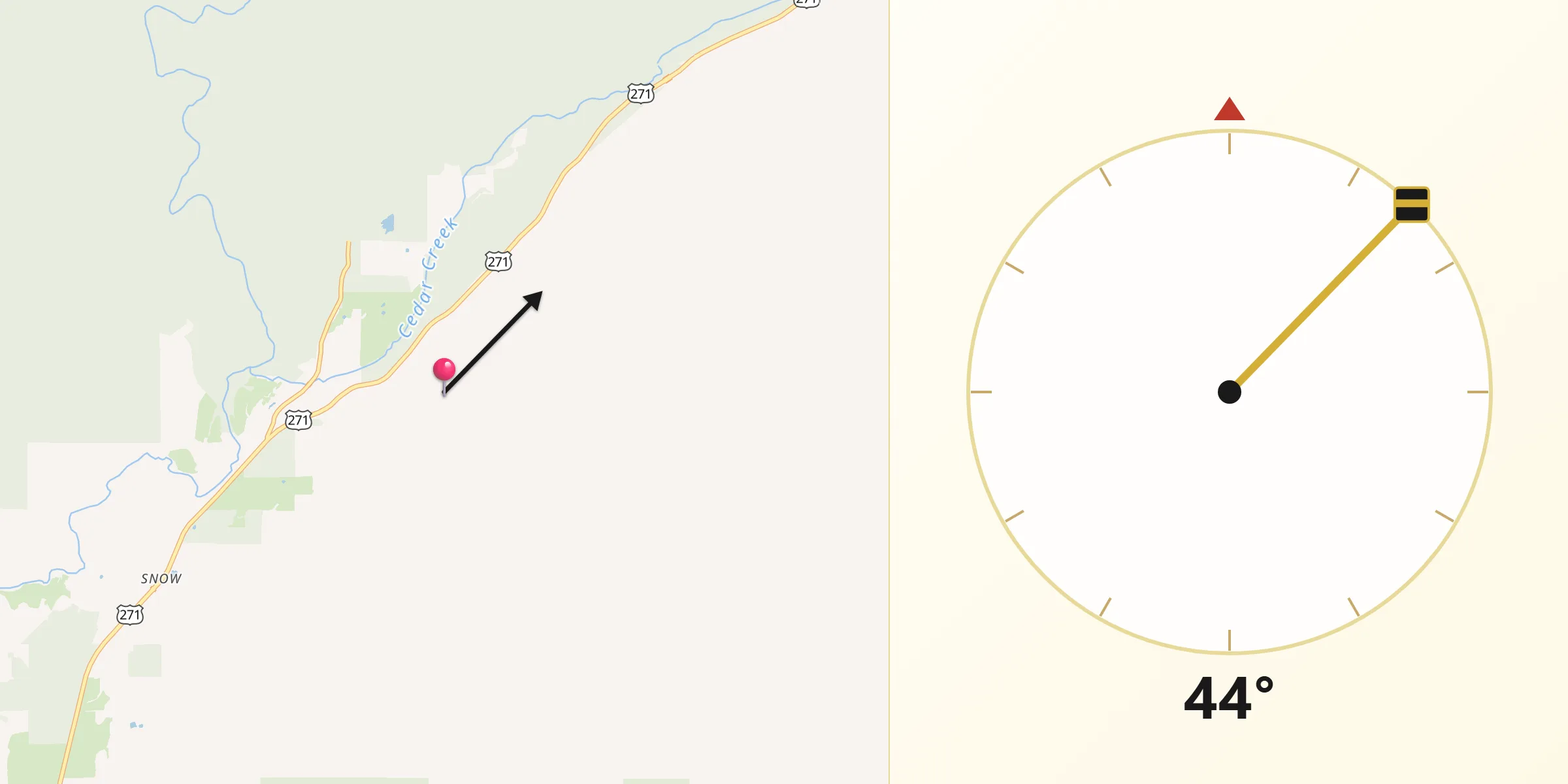 Qibla Direction from Pushmataha