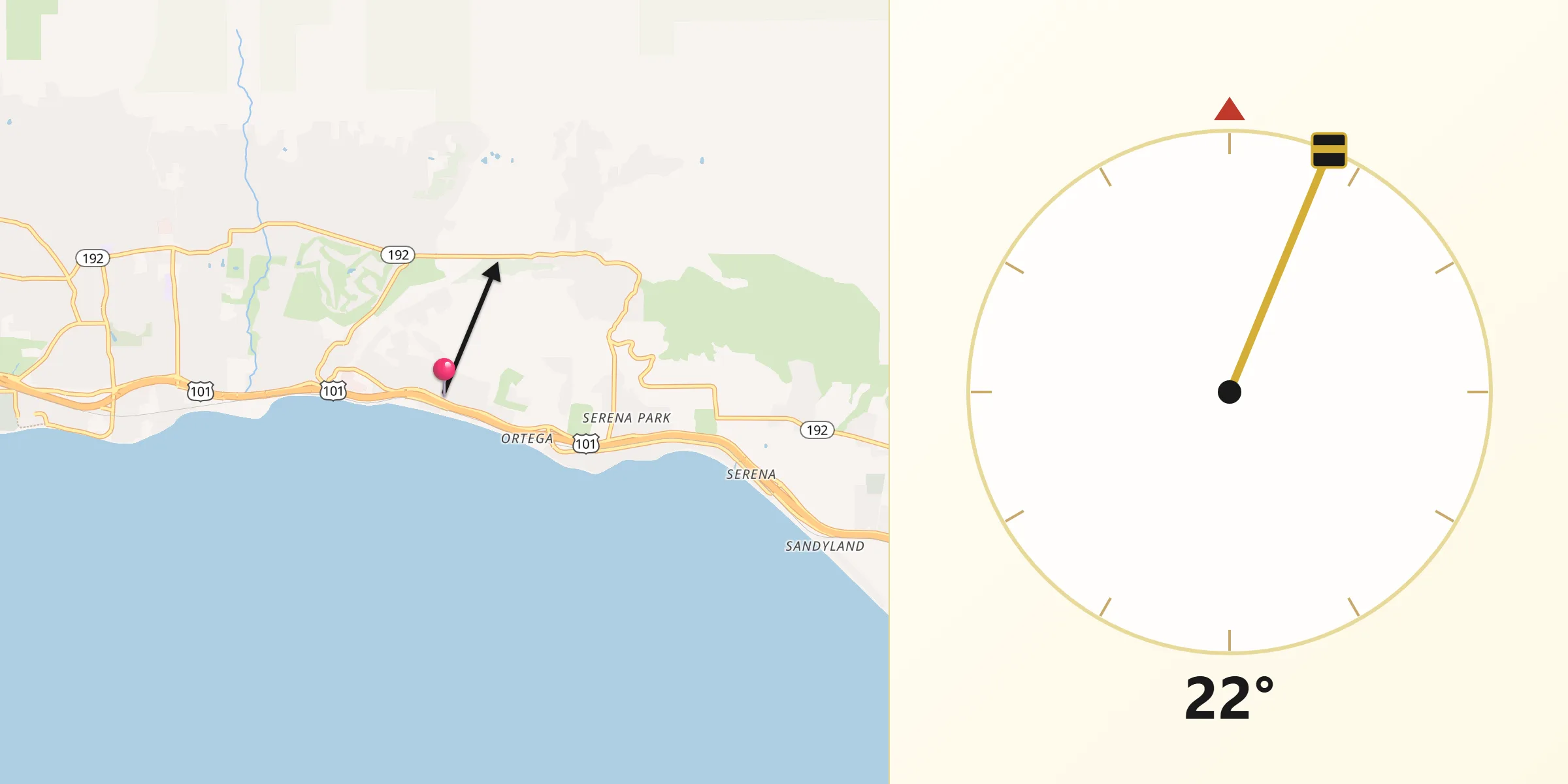 Qibla Direction from Summerland