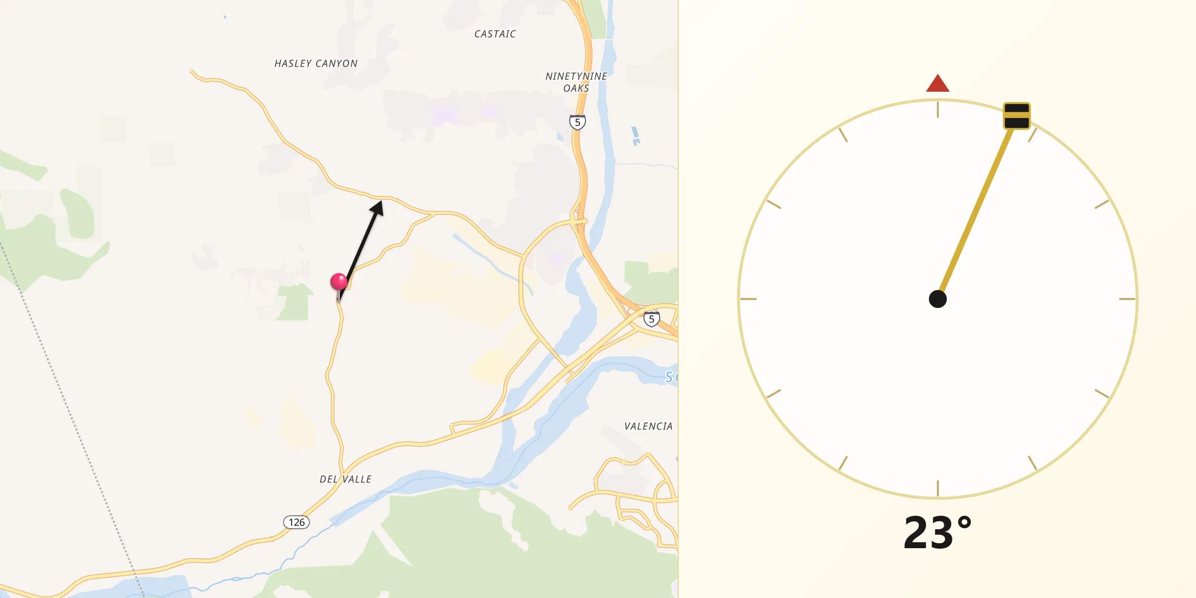 Qibla Direction from Val Verde