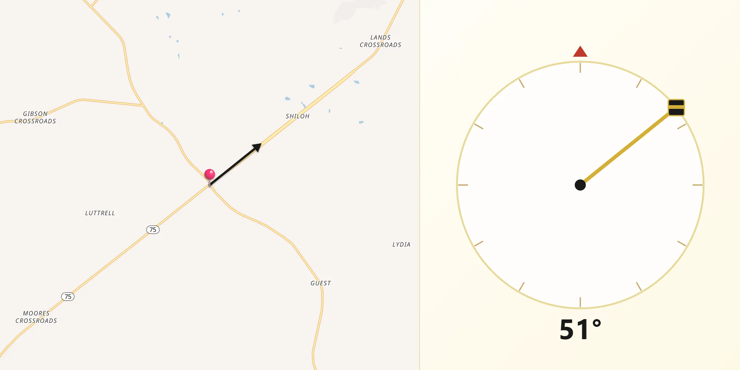 Qibla Direction from Fyffe