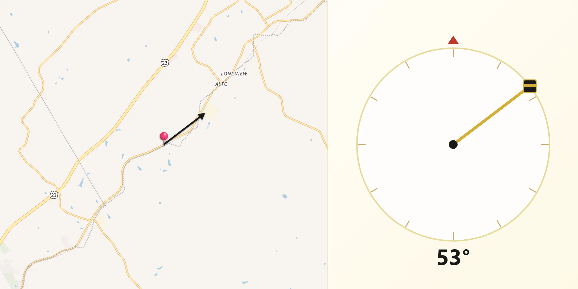 Qibla Direction from Raoul