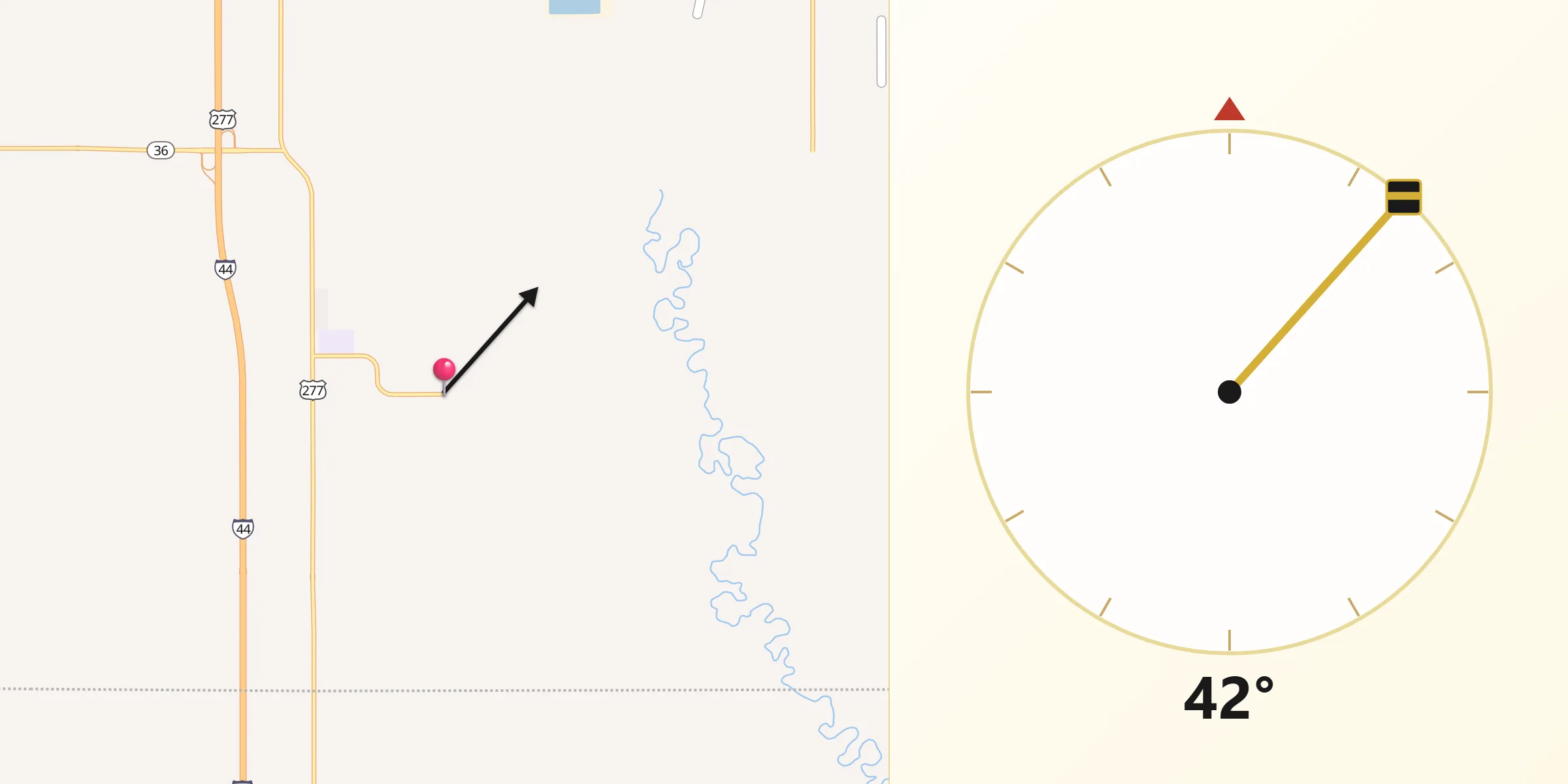 Qibla Direction from Geronimo