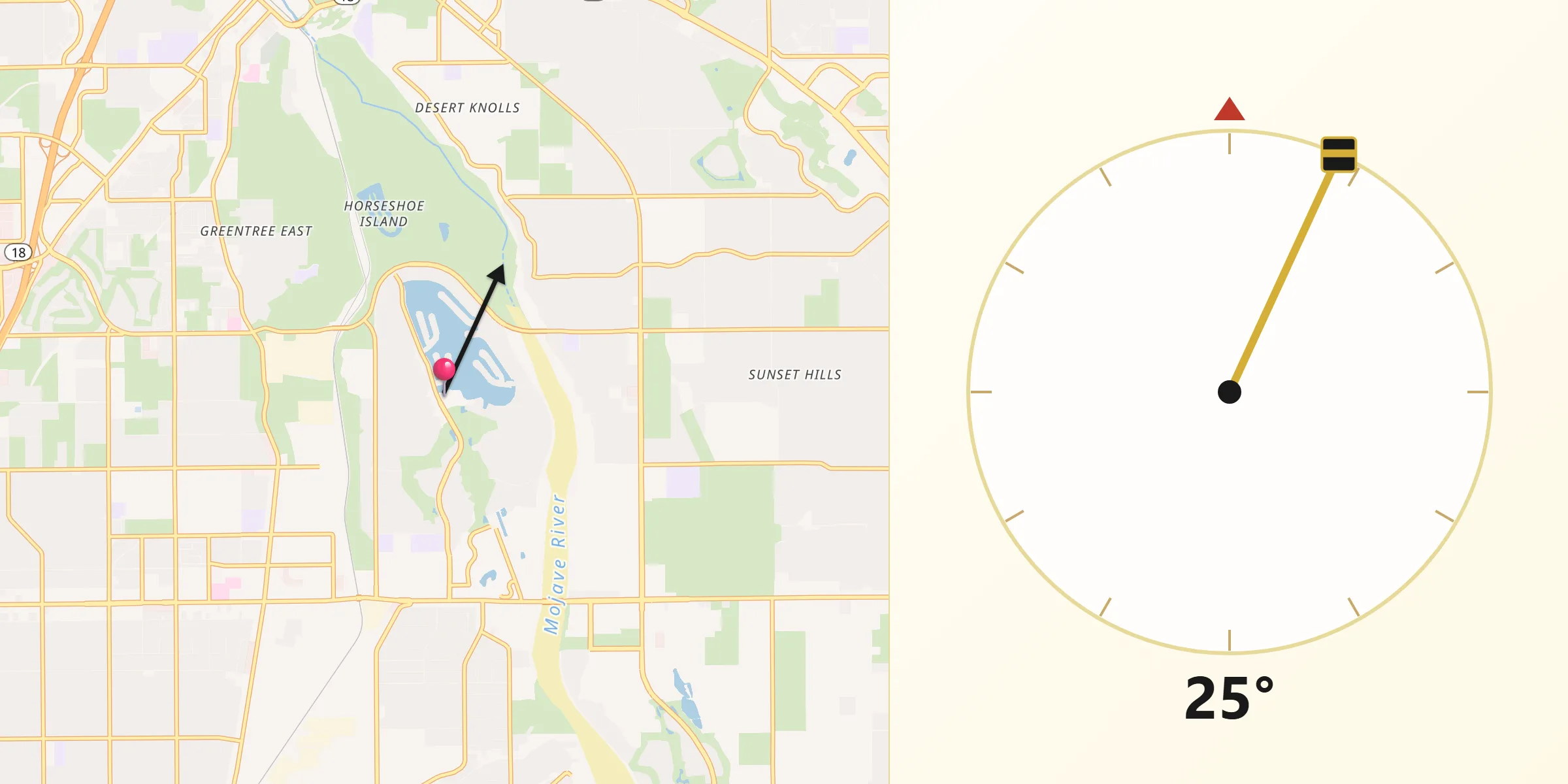 Qibla Direction from Spring Valley Lake