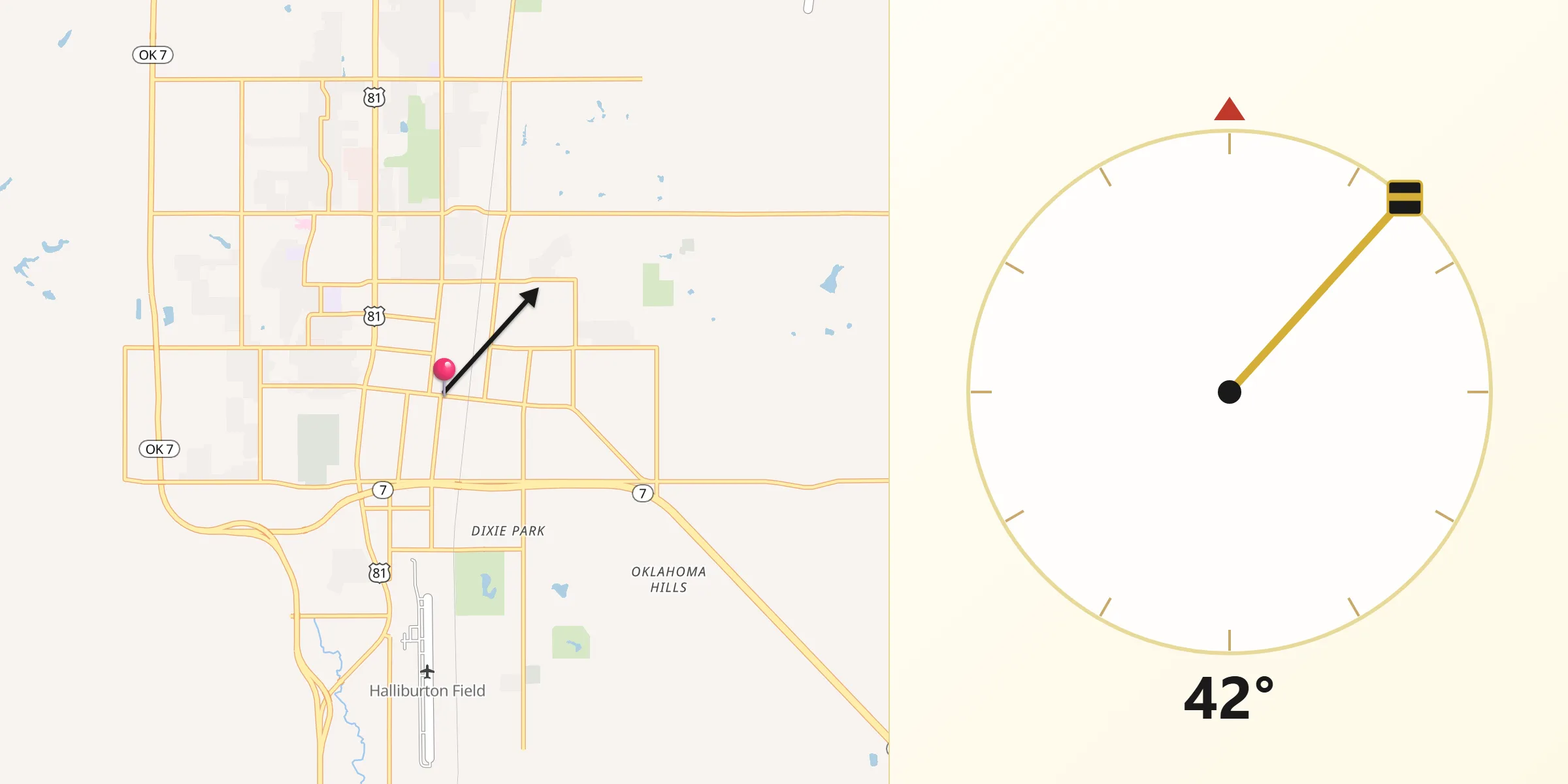 Qibla Direction from Duncan