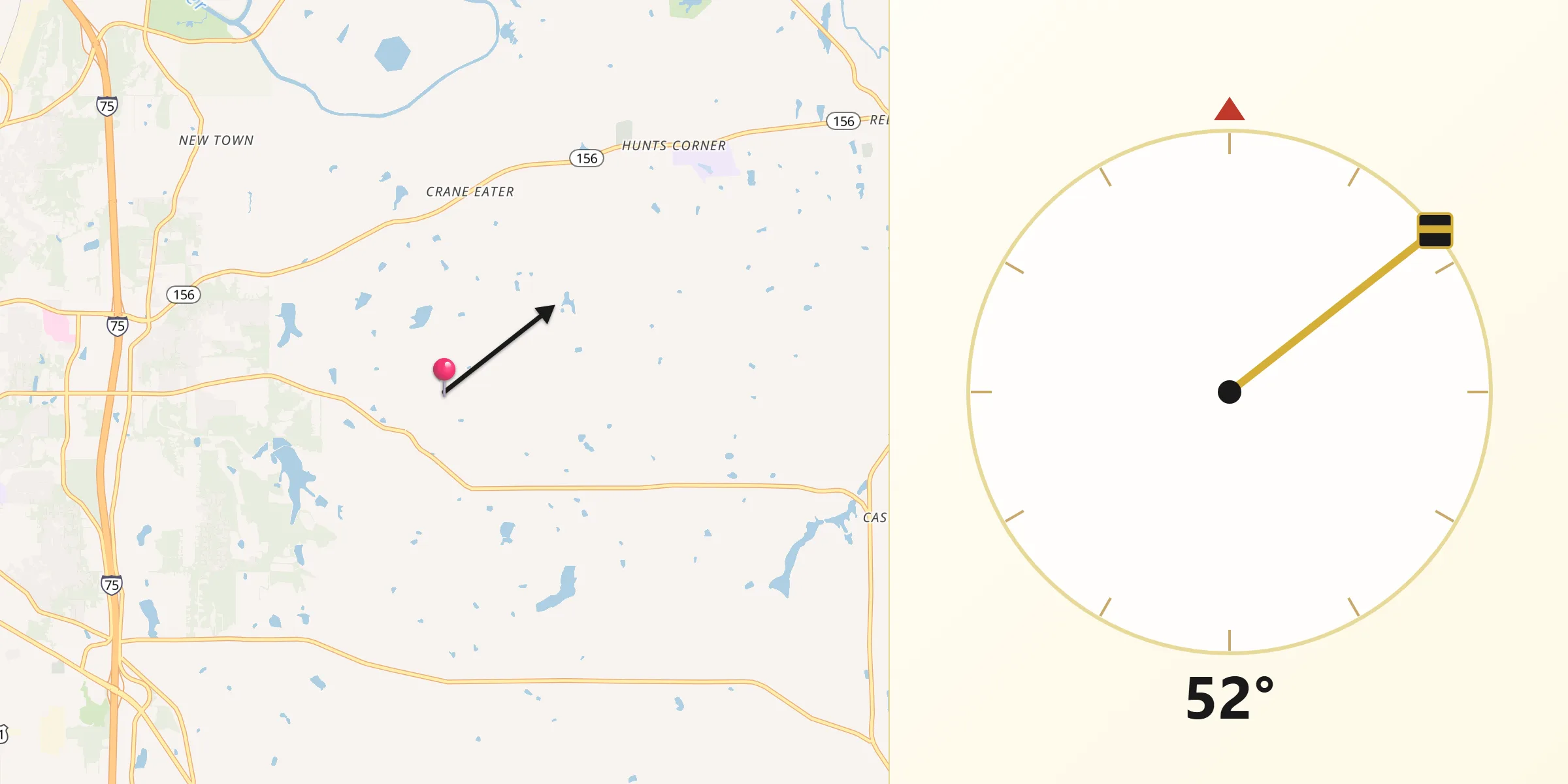 Qibla Direction from Gordon County