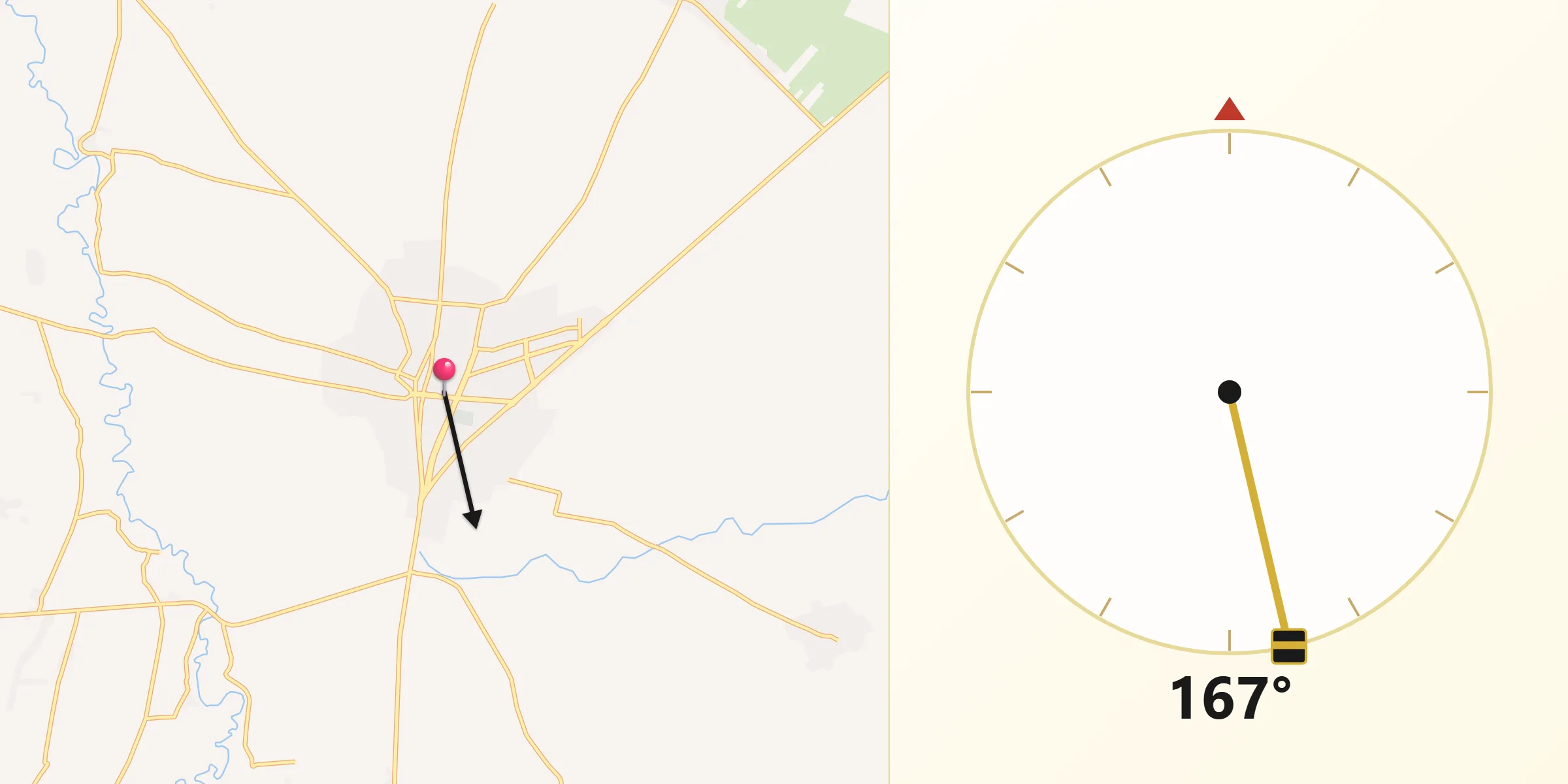 اتجاه القبلة من القصير