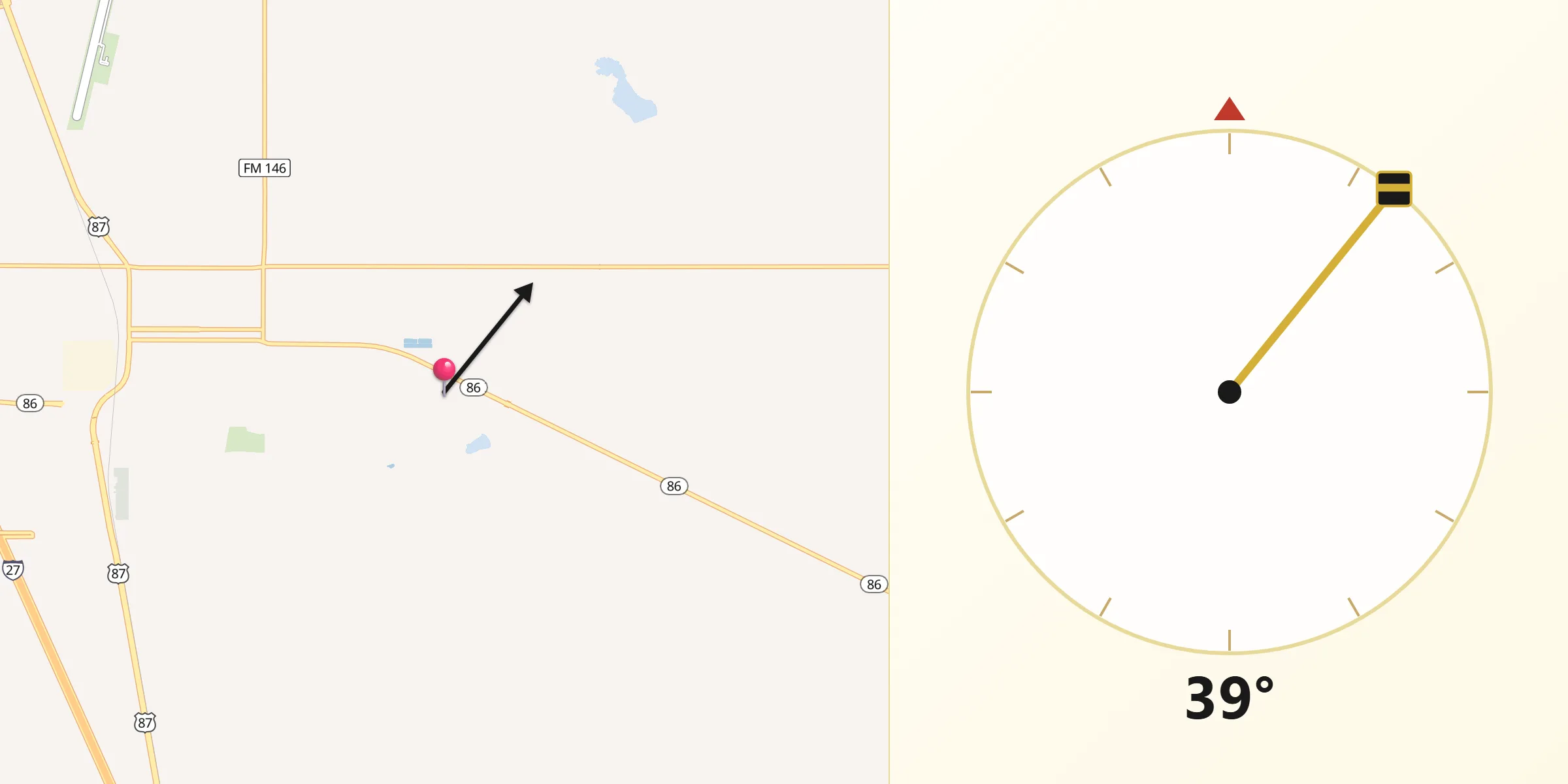 Qibla Direction from Swisher