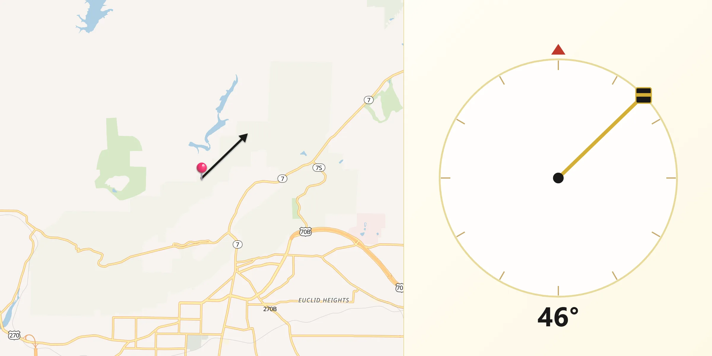Qibla Direction from Hot Springs National Park