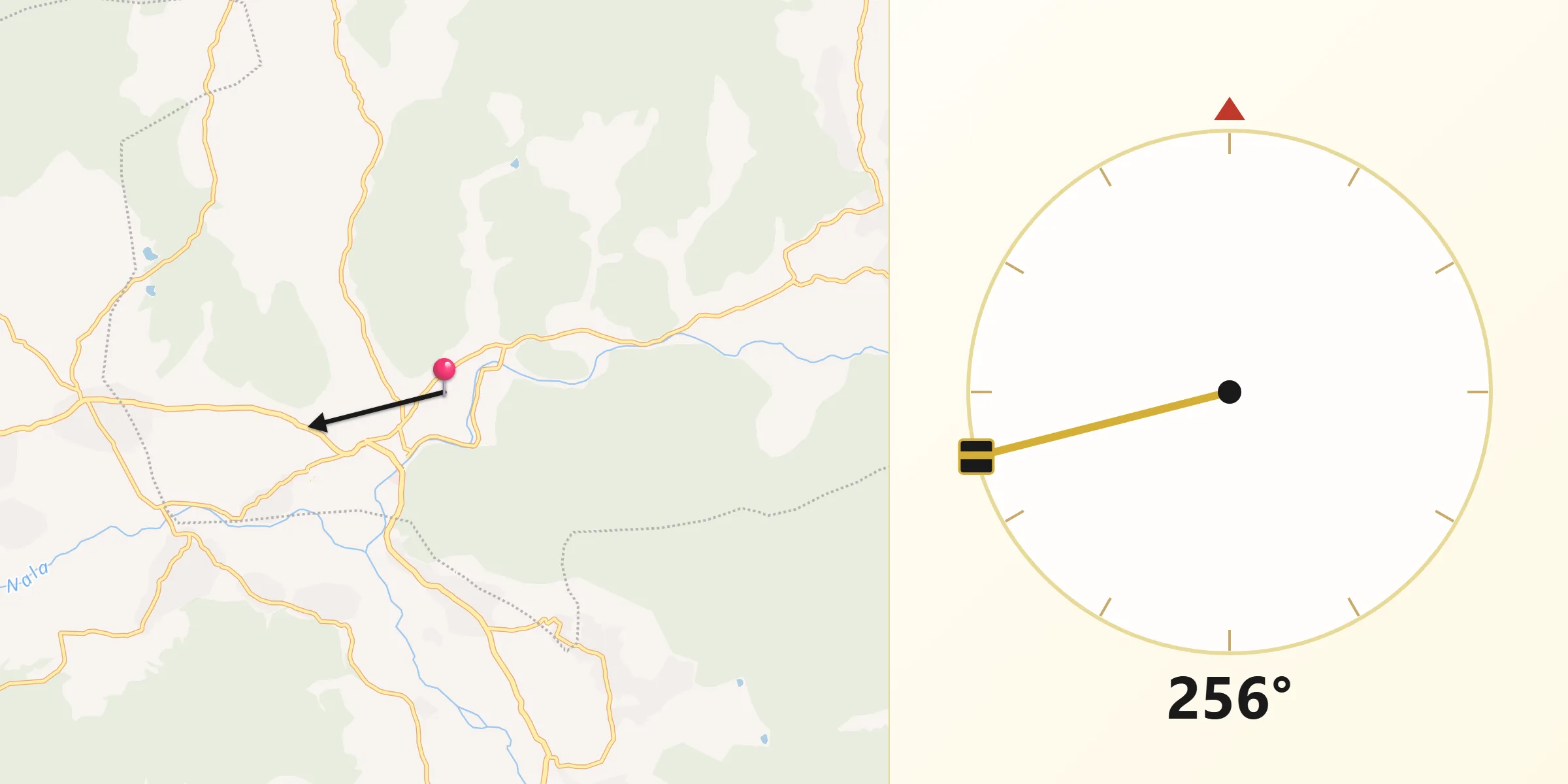 Kupwara থেকে কিবলার দিক
