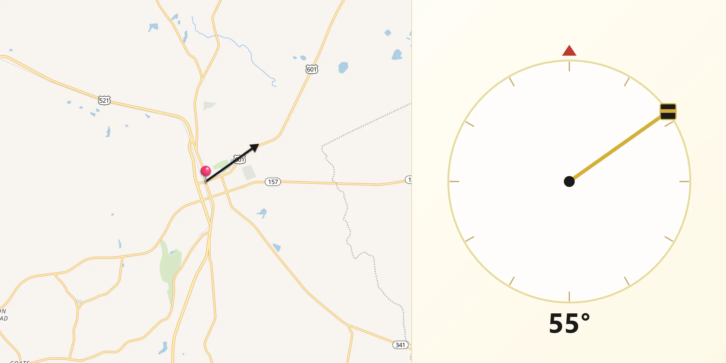 Qibla Direction from Kershaw