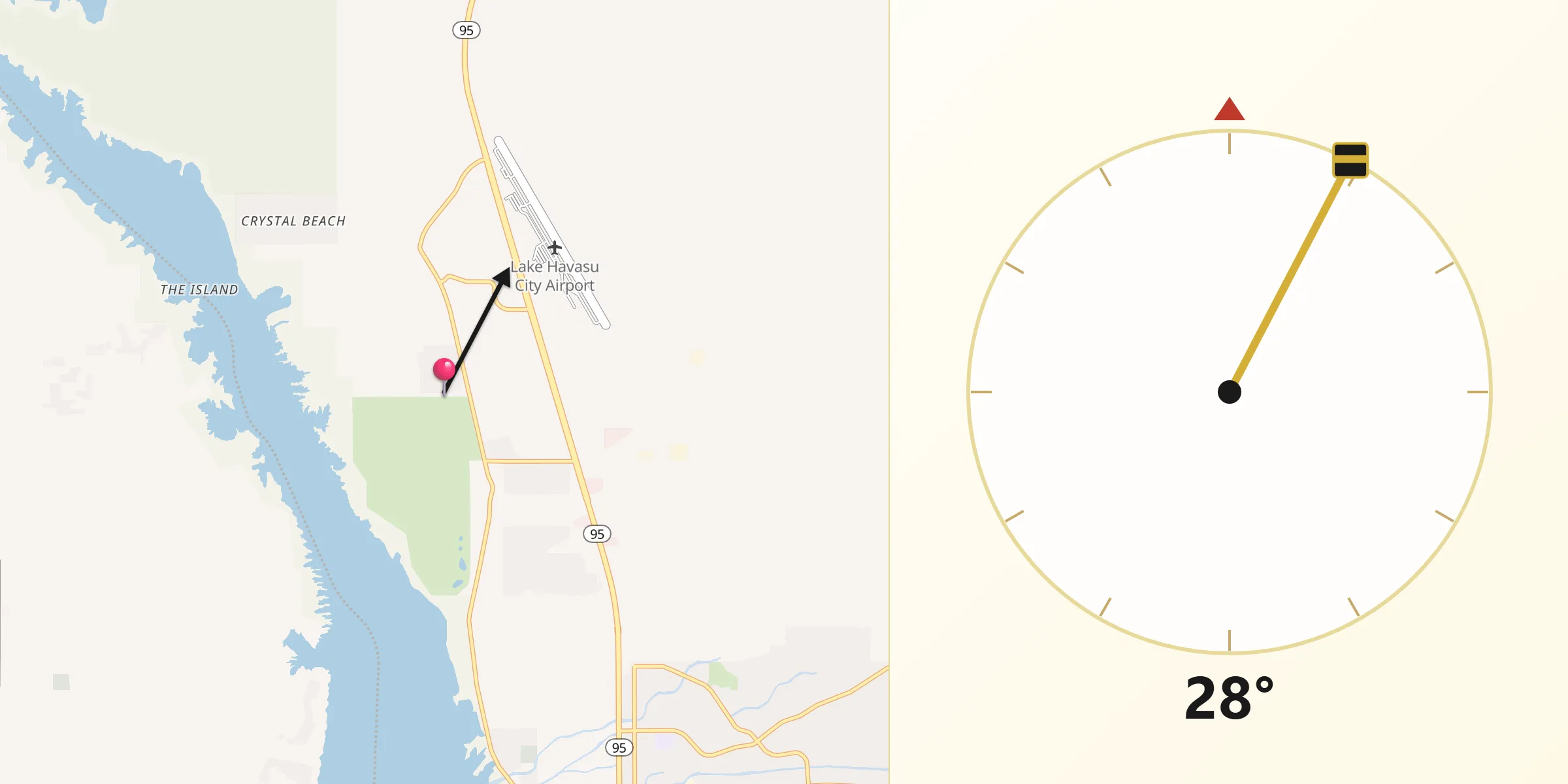 Qibla Direction from Desert Hills