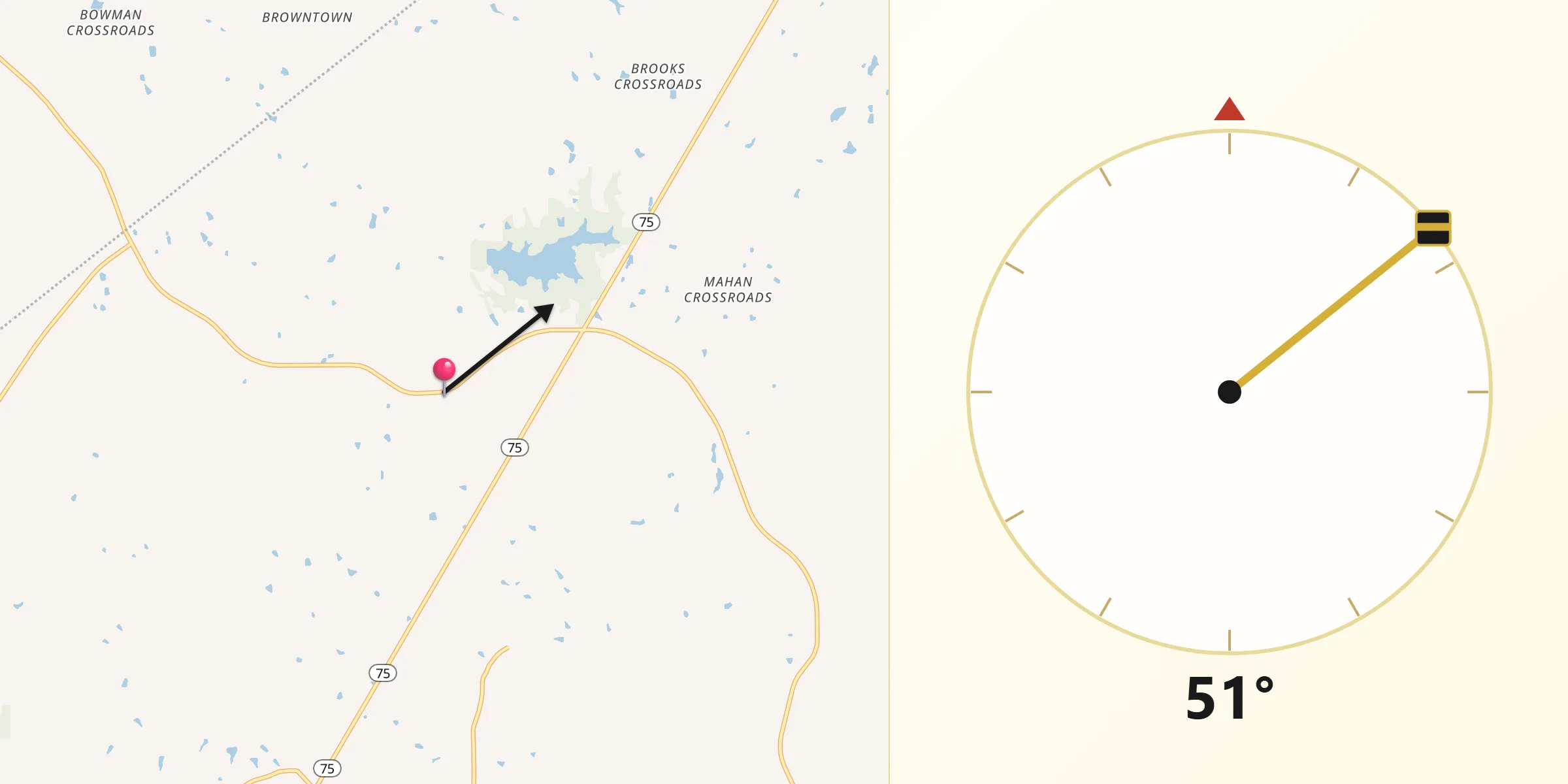 Qibla Direction from Sylvania