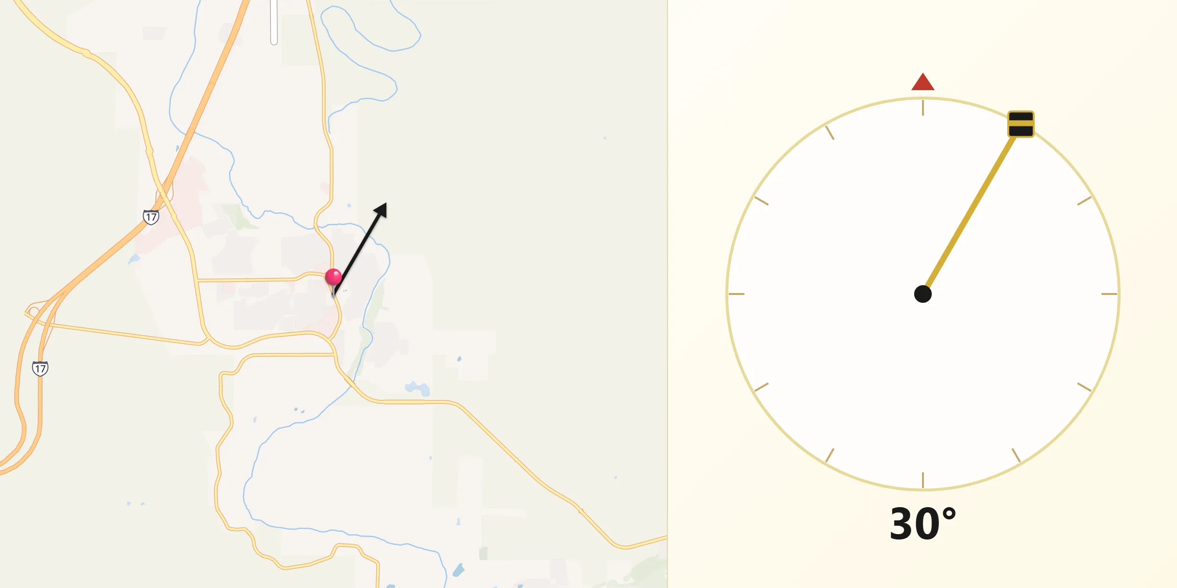 Qibla Direction from Camp Verde