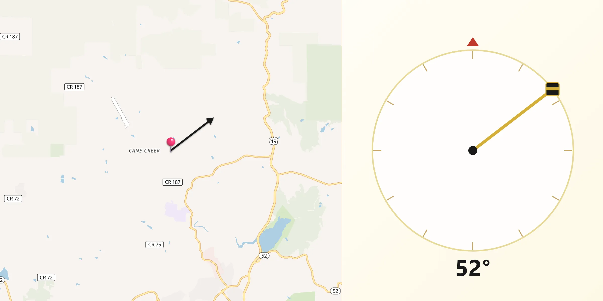 Qibla Direction from Lumpkin County
