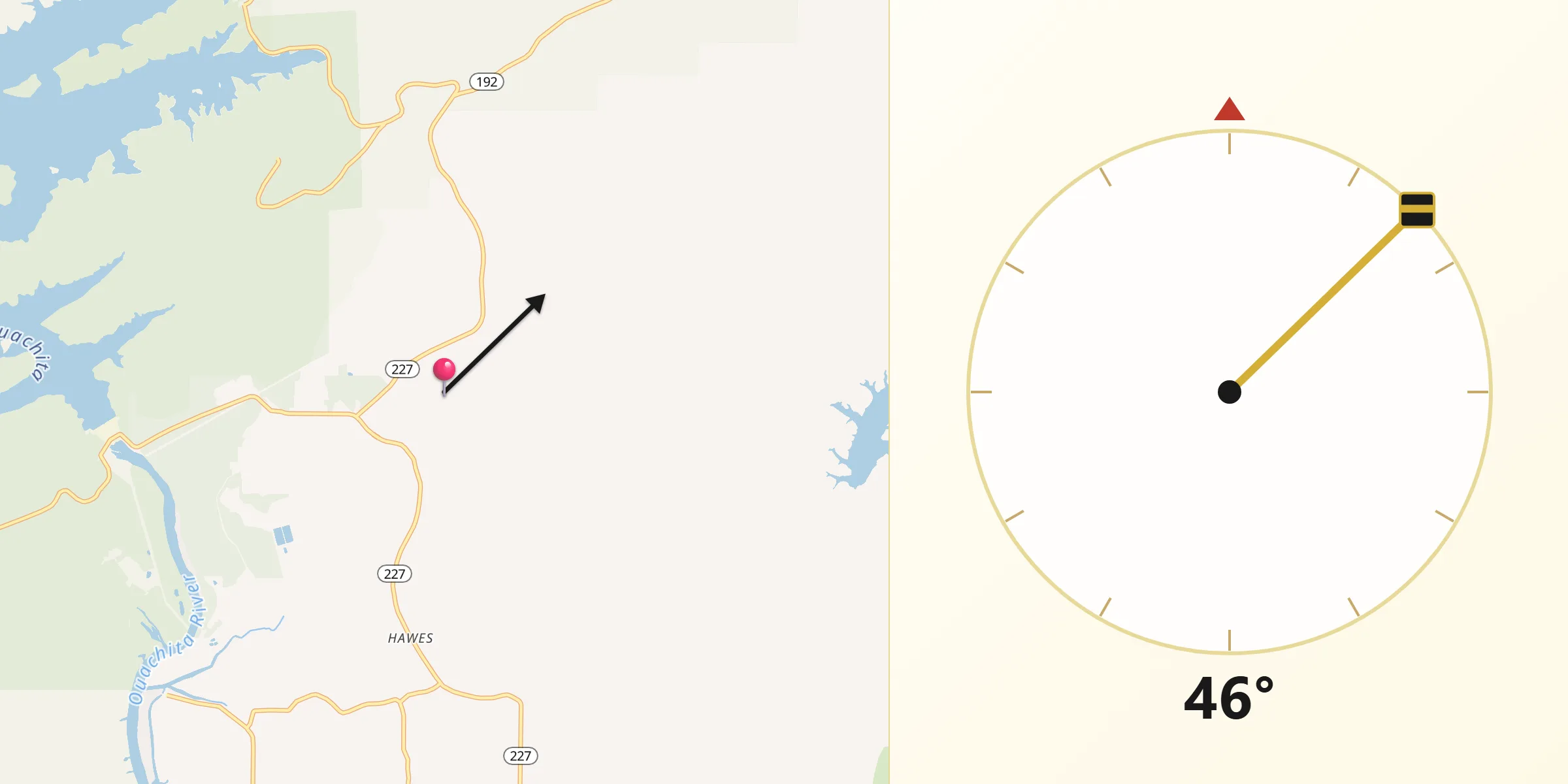 Direzione della Qibla da Garland