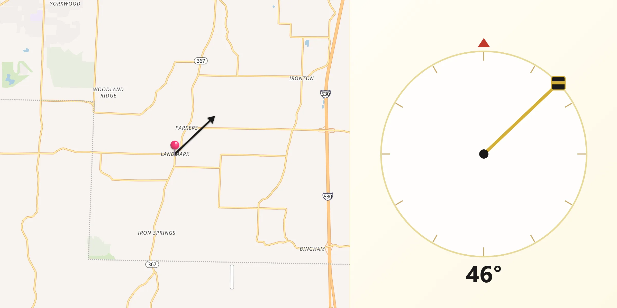 Qibla Direction from Landmark