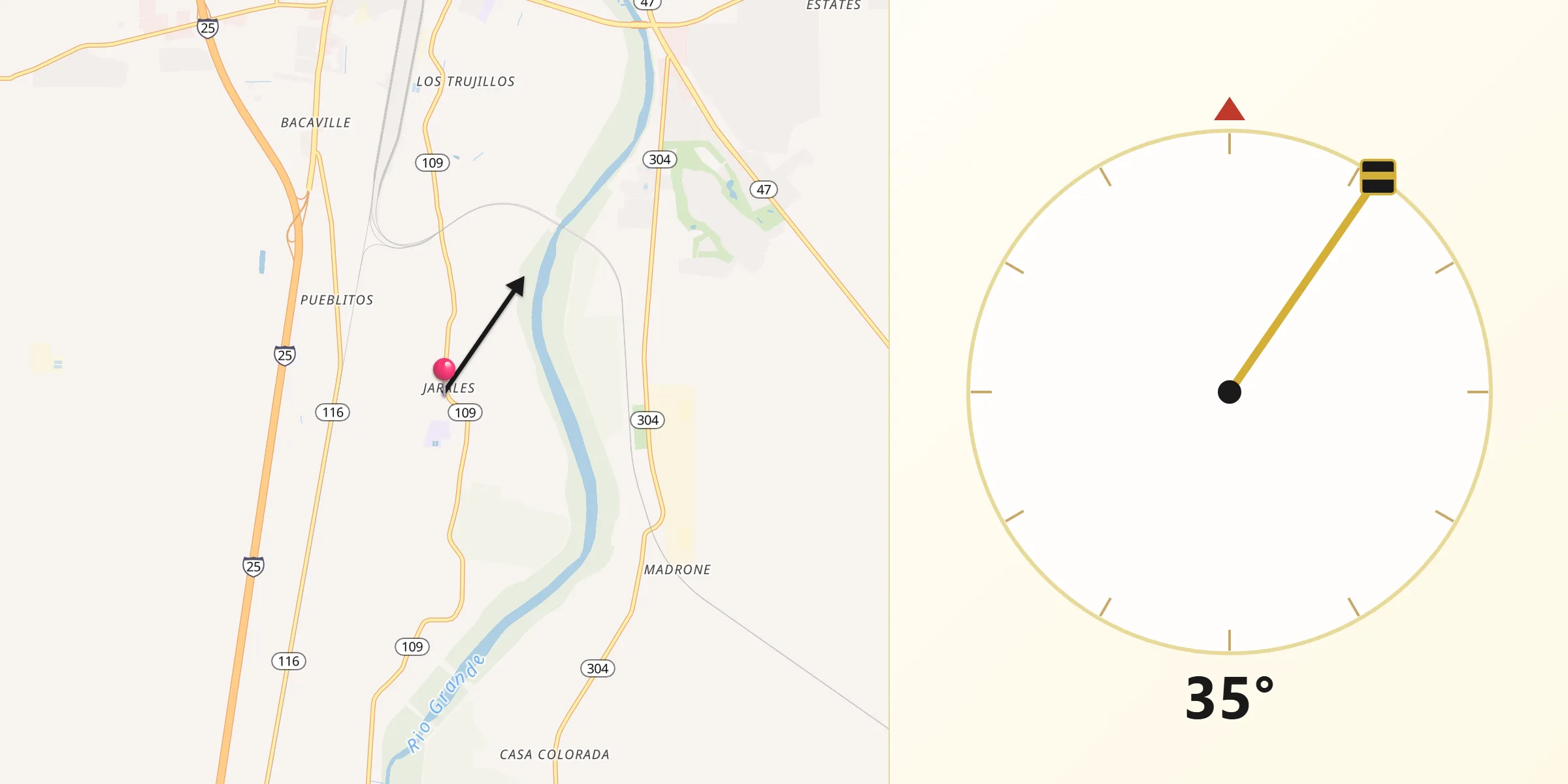 Qibla Direction from Jarales