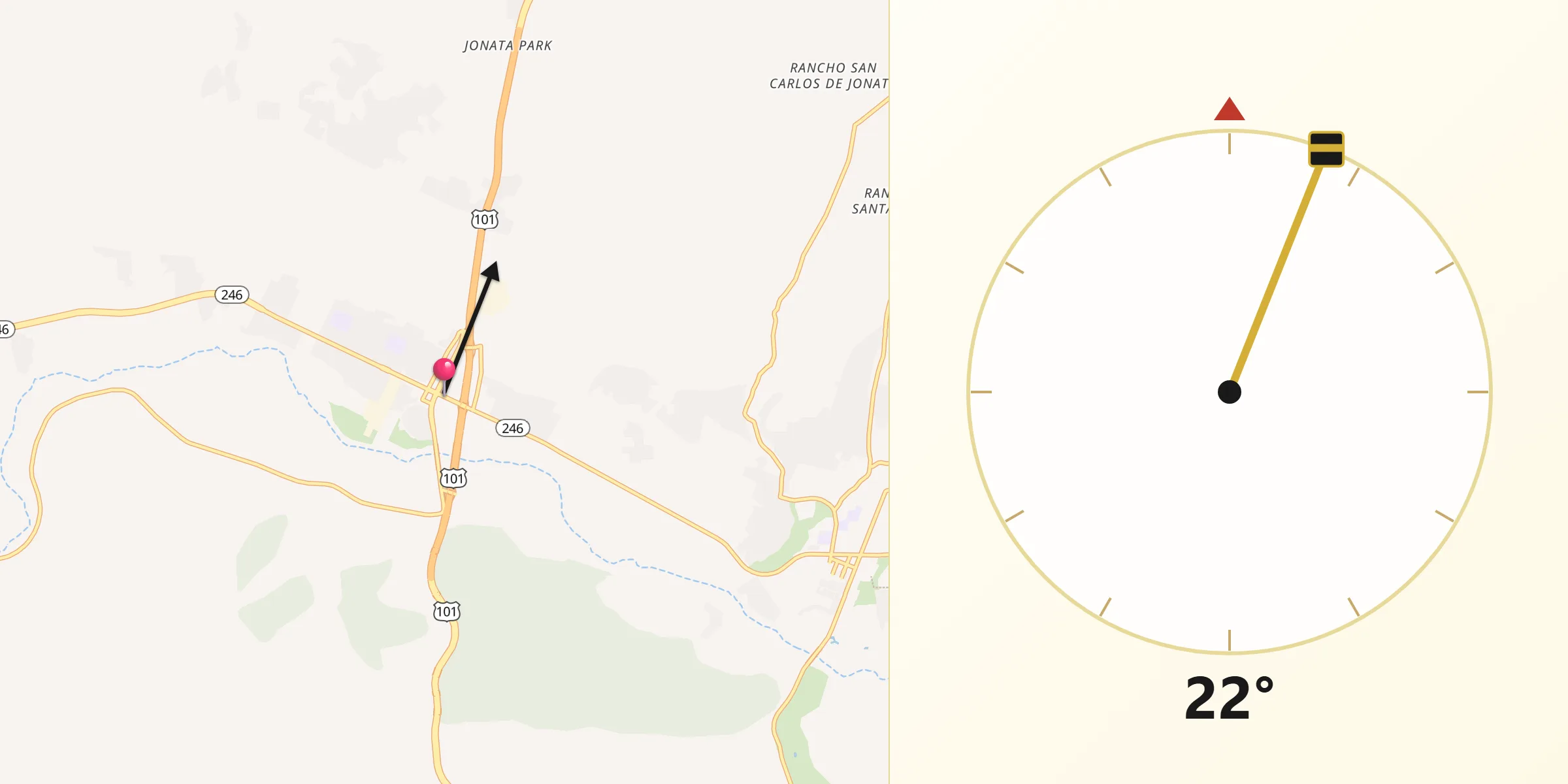 Qibla Direction from Buellton