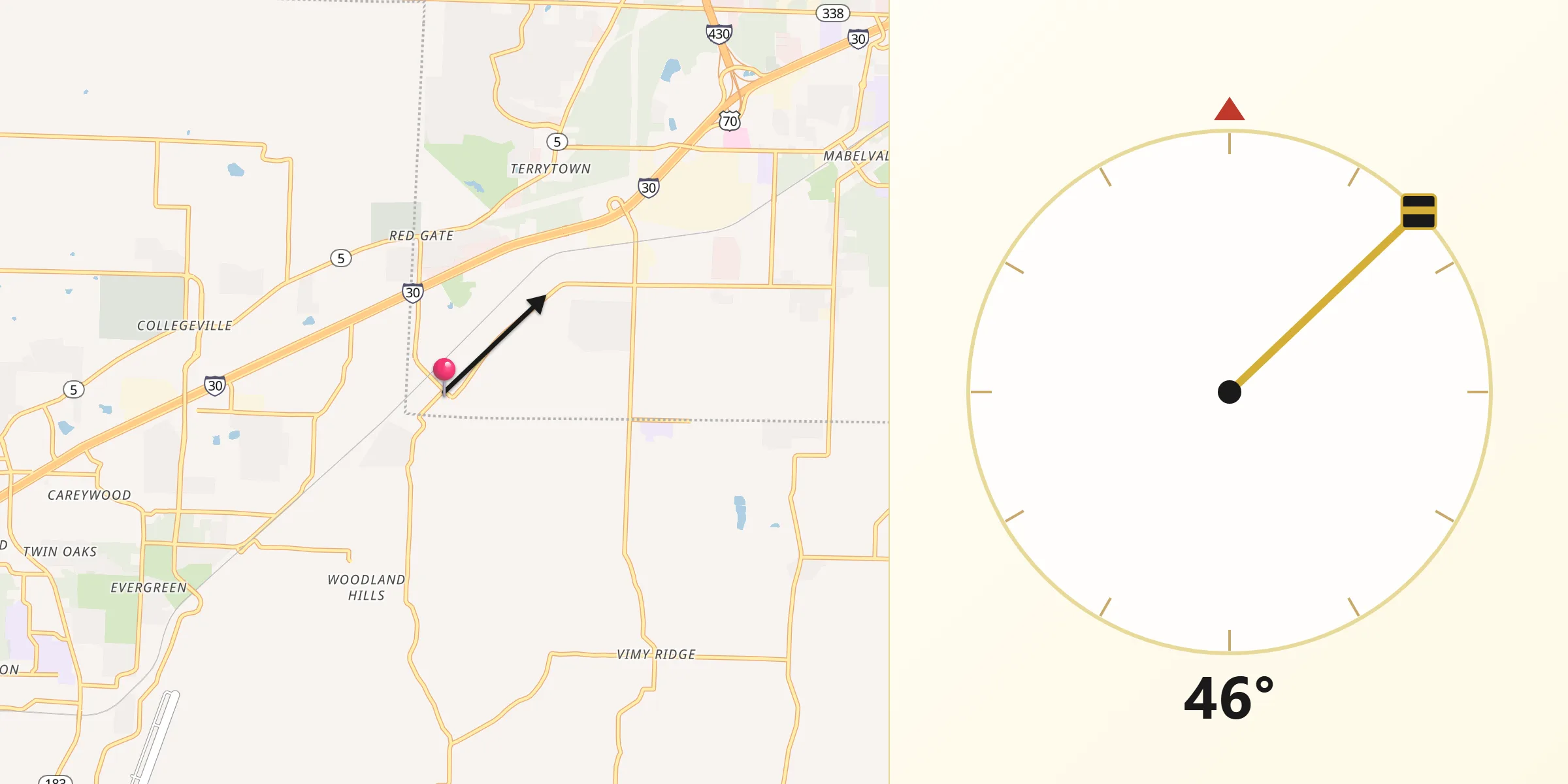 Qibla Direction from Alexander