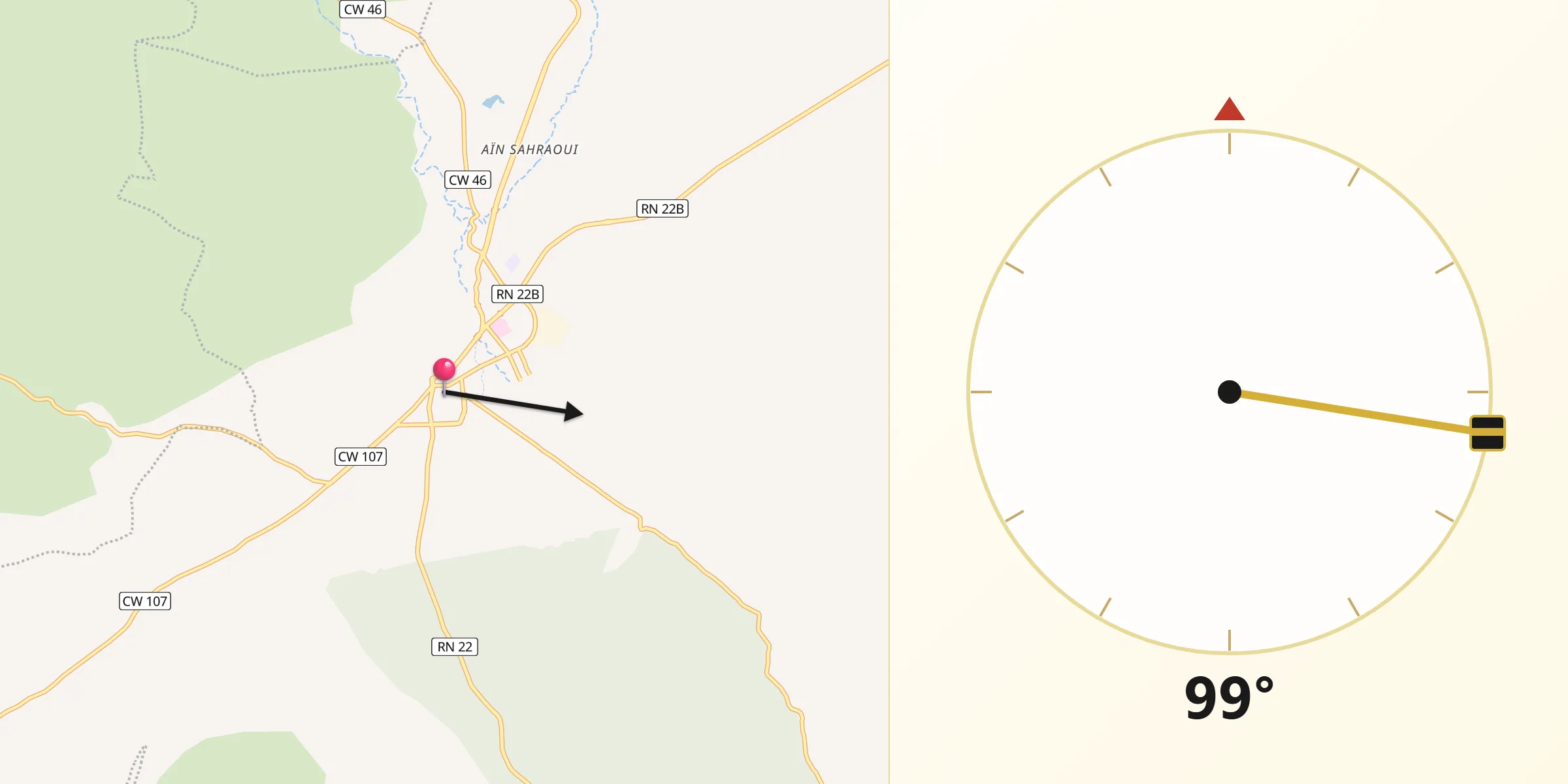 اتجاه القبلة من سبدو