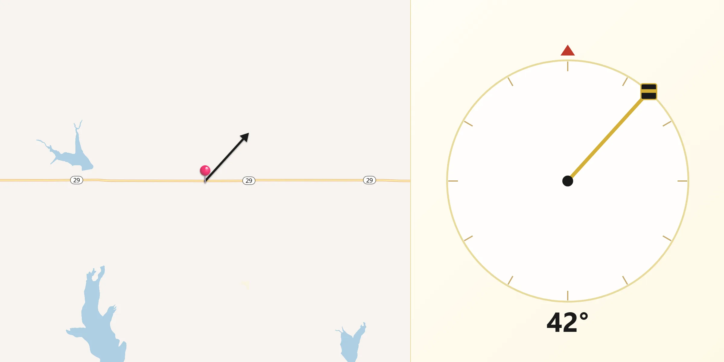 Qibla Direction from Bray