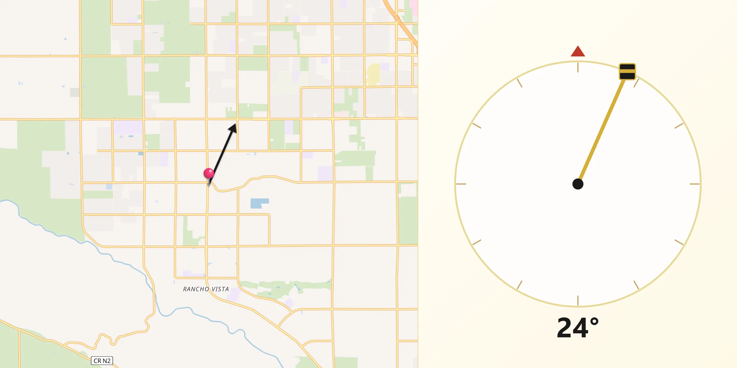 Qibla Direction from Quartz Hill