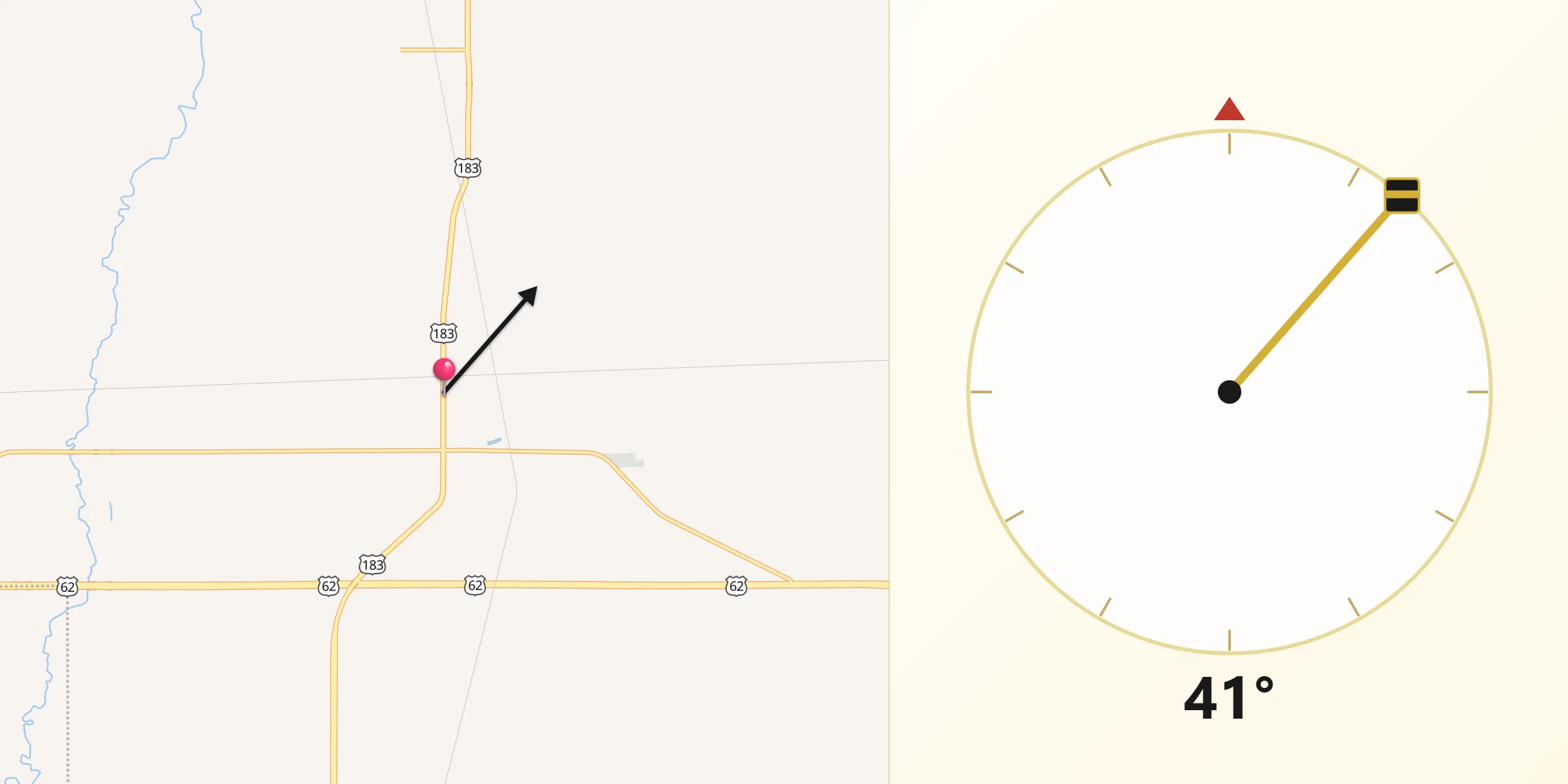 Qibla Direction from Snyder