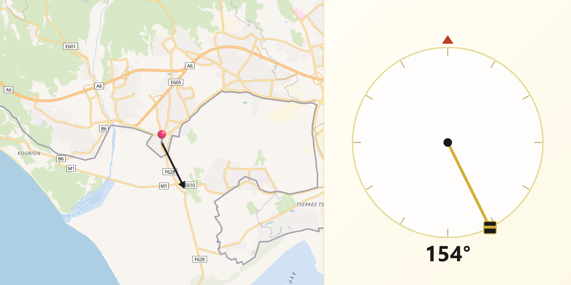 Κατεύθυνση Κίμπλα από το Κολόσσι