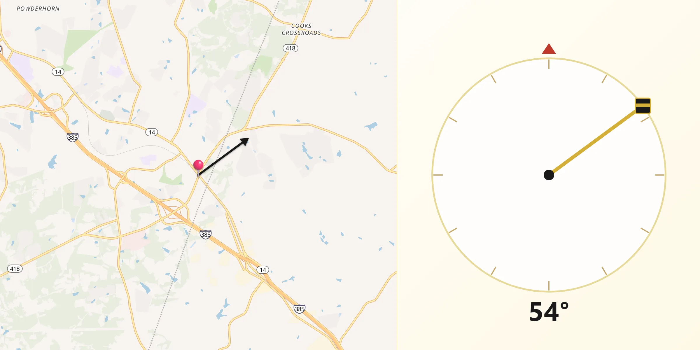 Qibla Direction from Fountain Inn