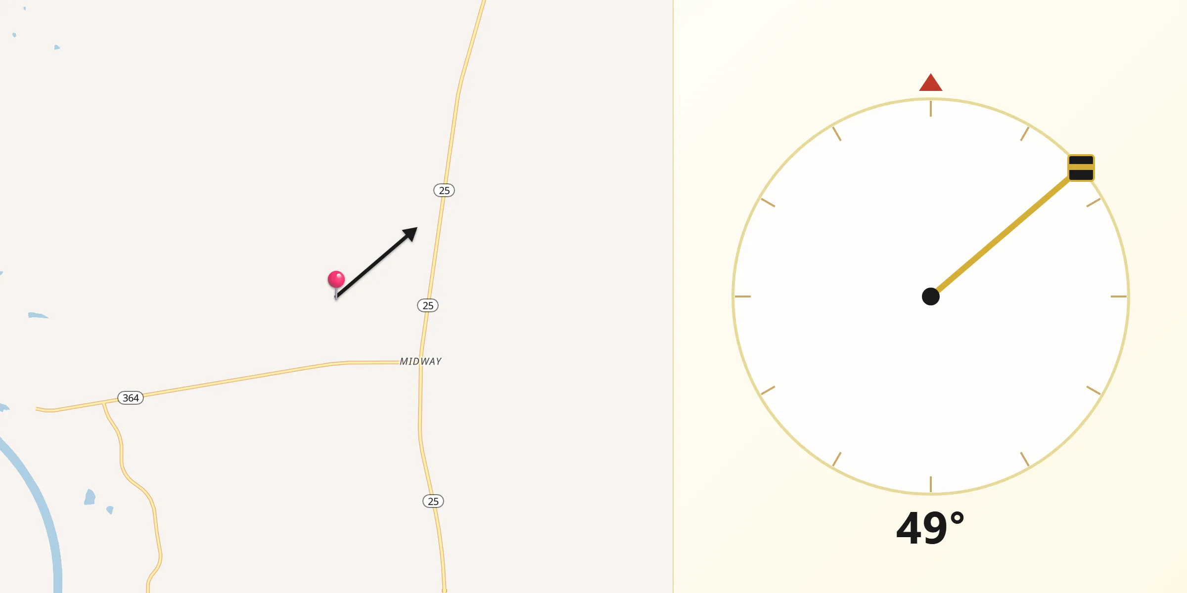 Qibla Direction from Tishomingo