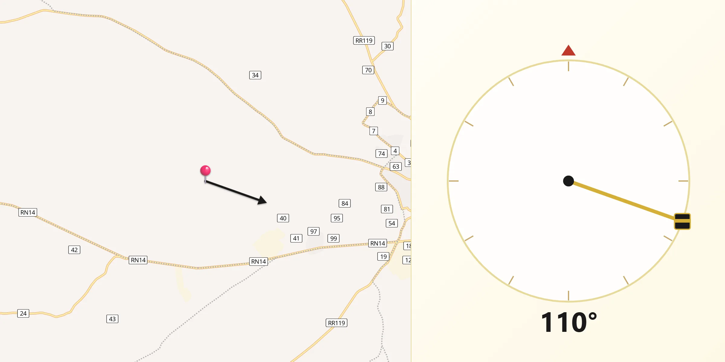 اتجاه القبلة من عقارب