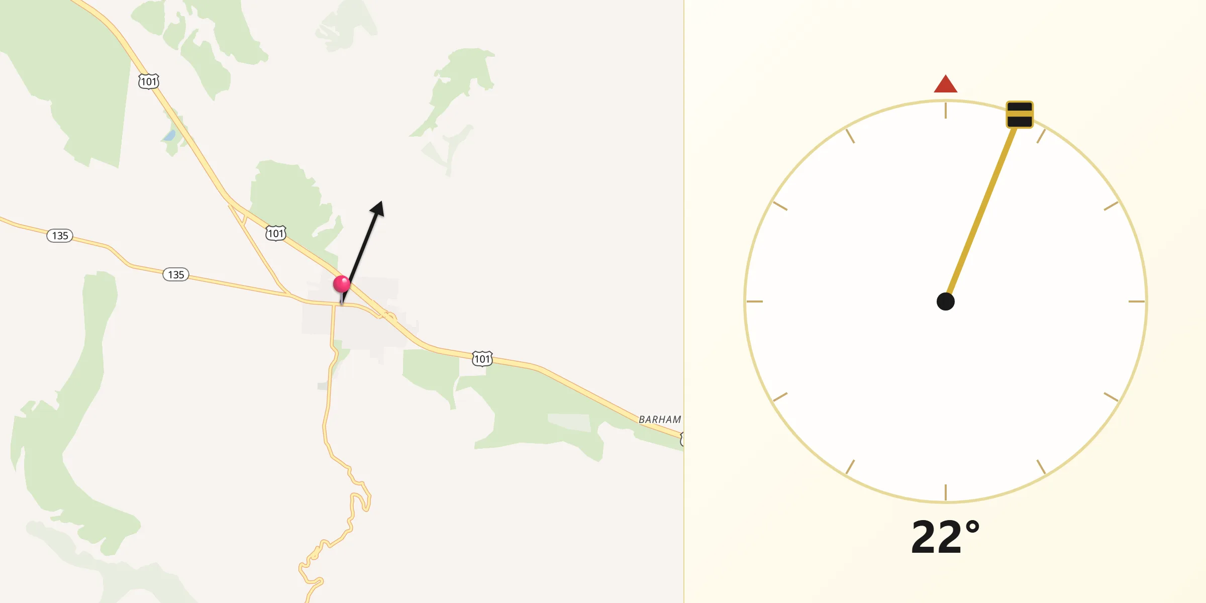 Qibla Direction from Los Alamos