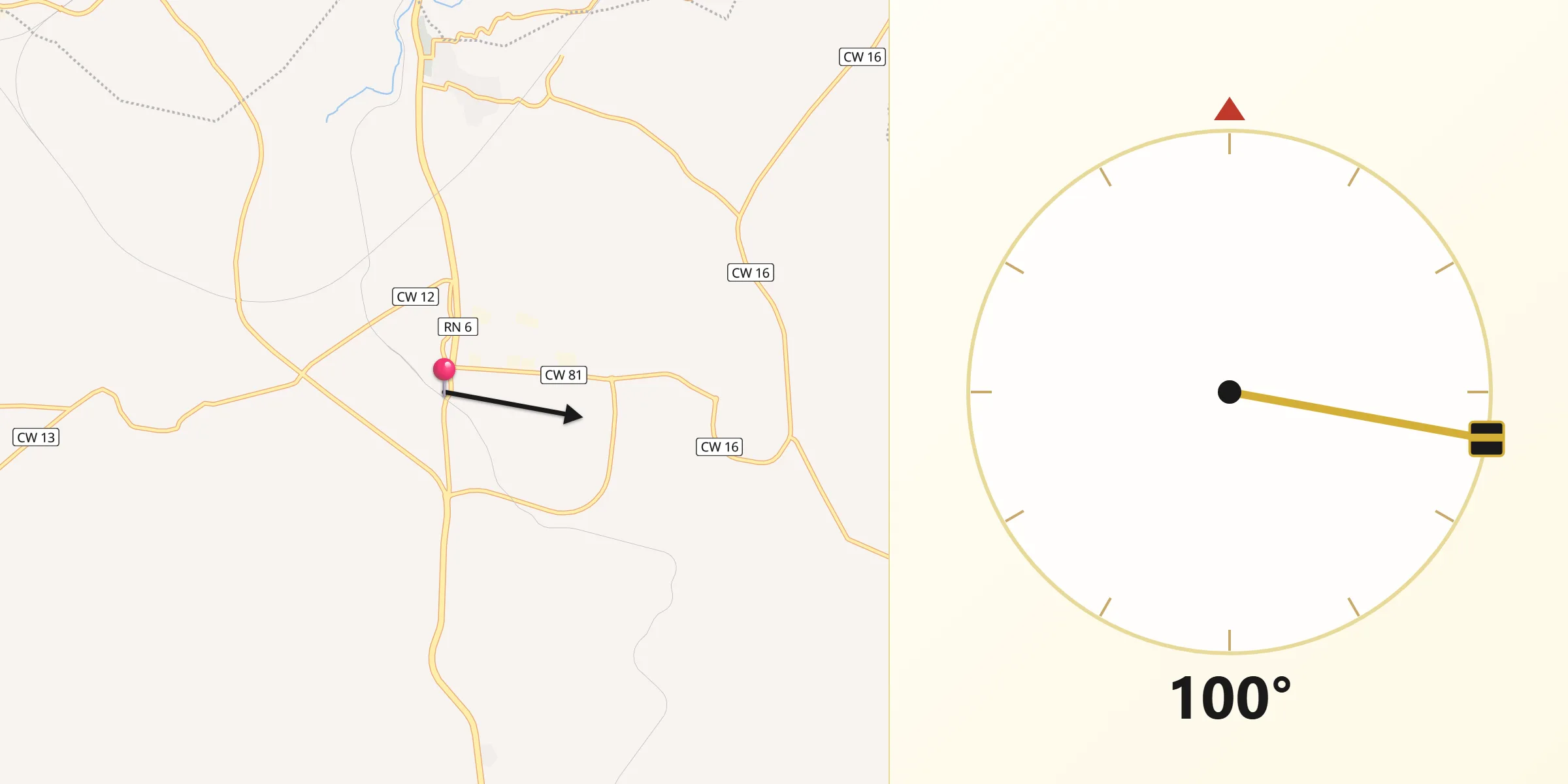اتجاه القبلة من عين الحجر