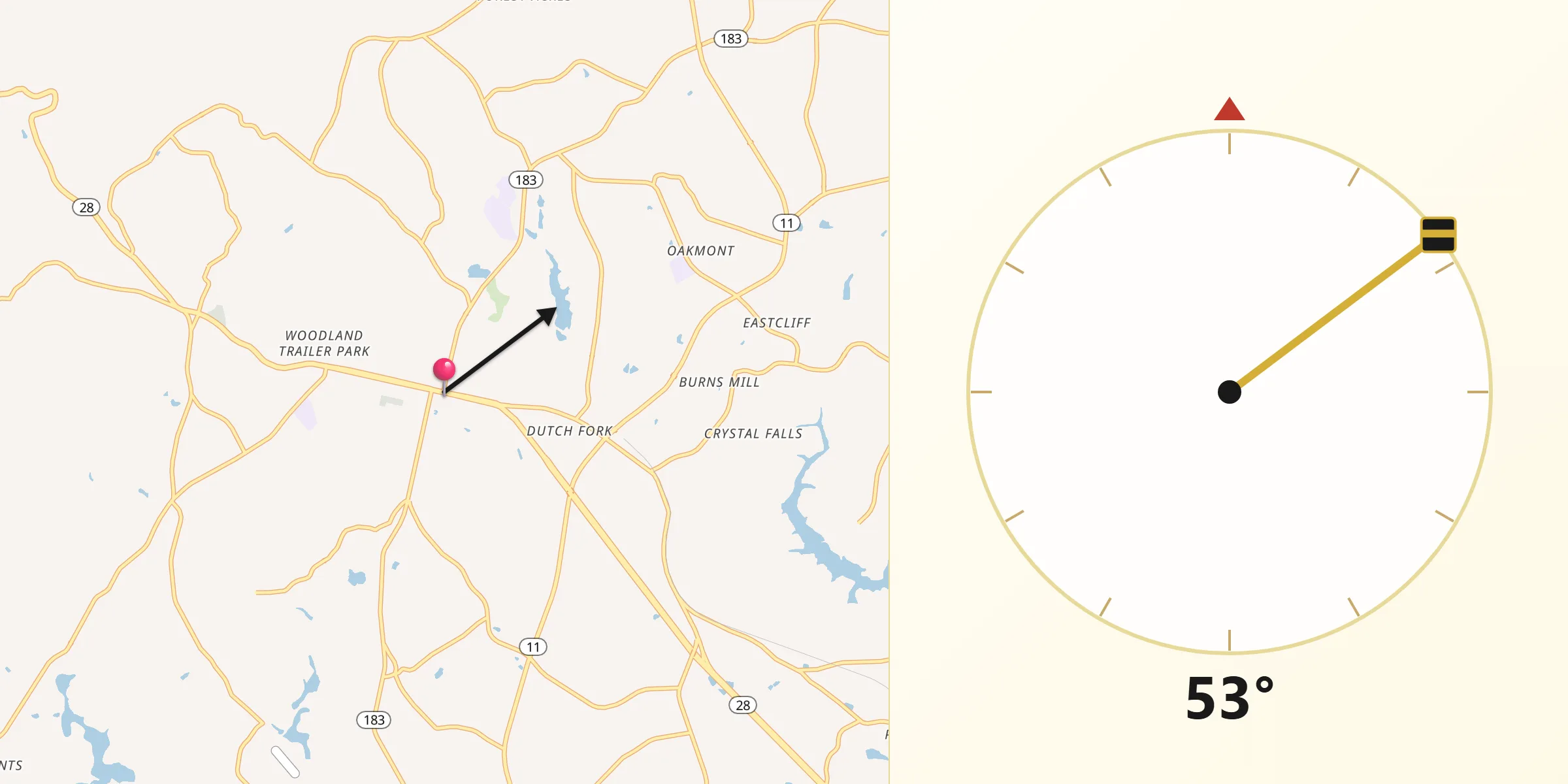 Qibla Direction from Walhalla