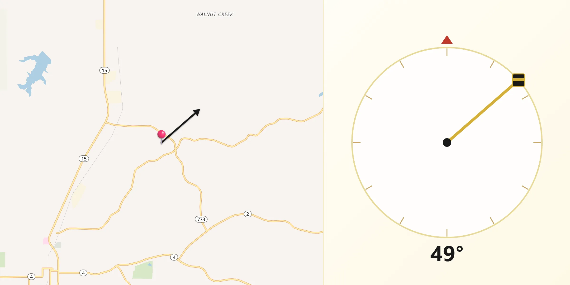 Qibla Direction from Tippah