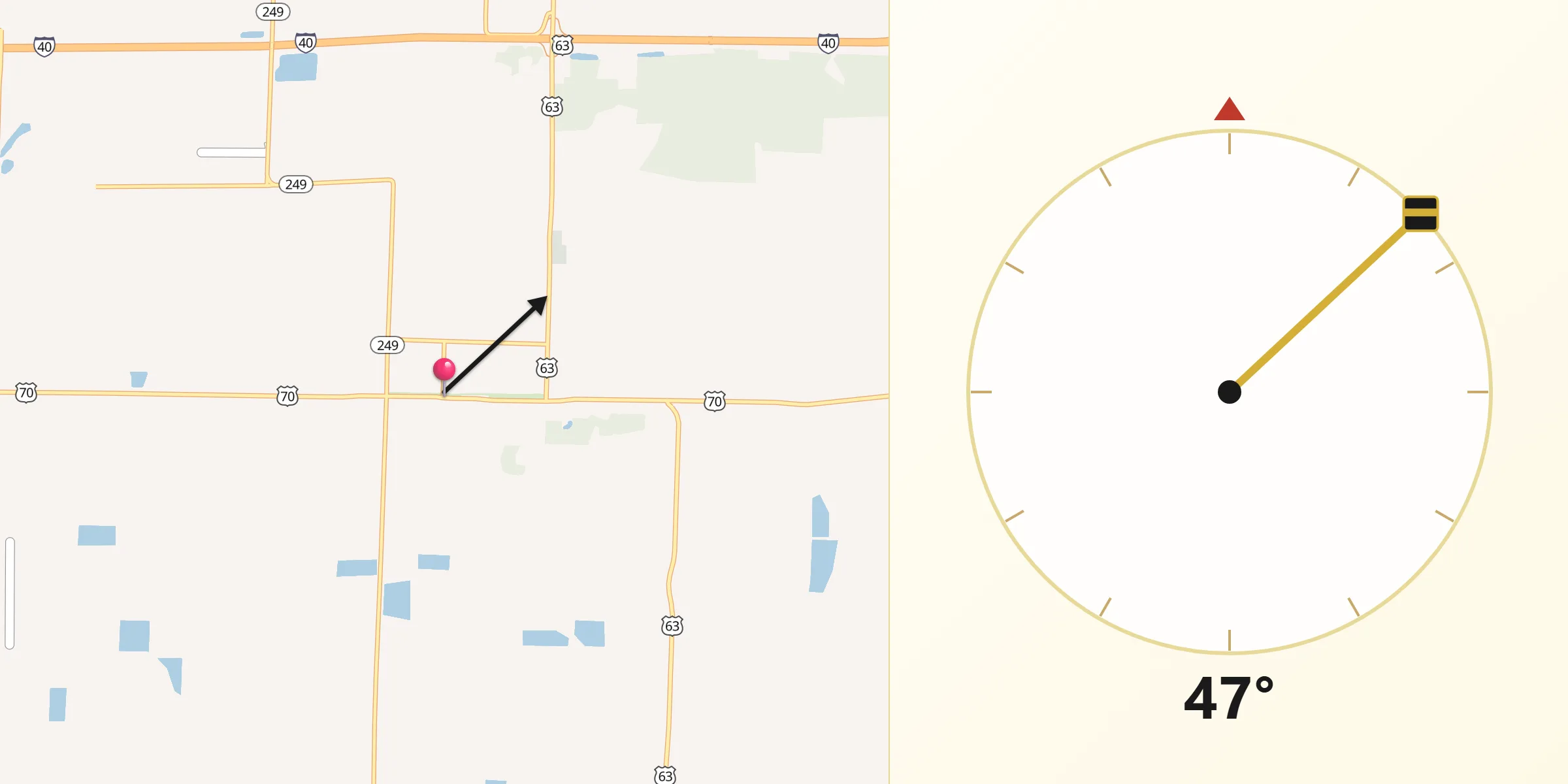 Qibla Direction from Hazen